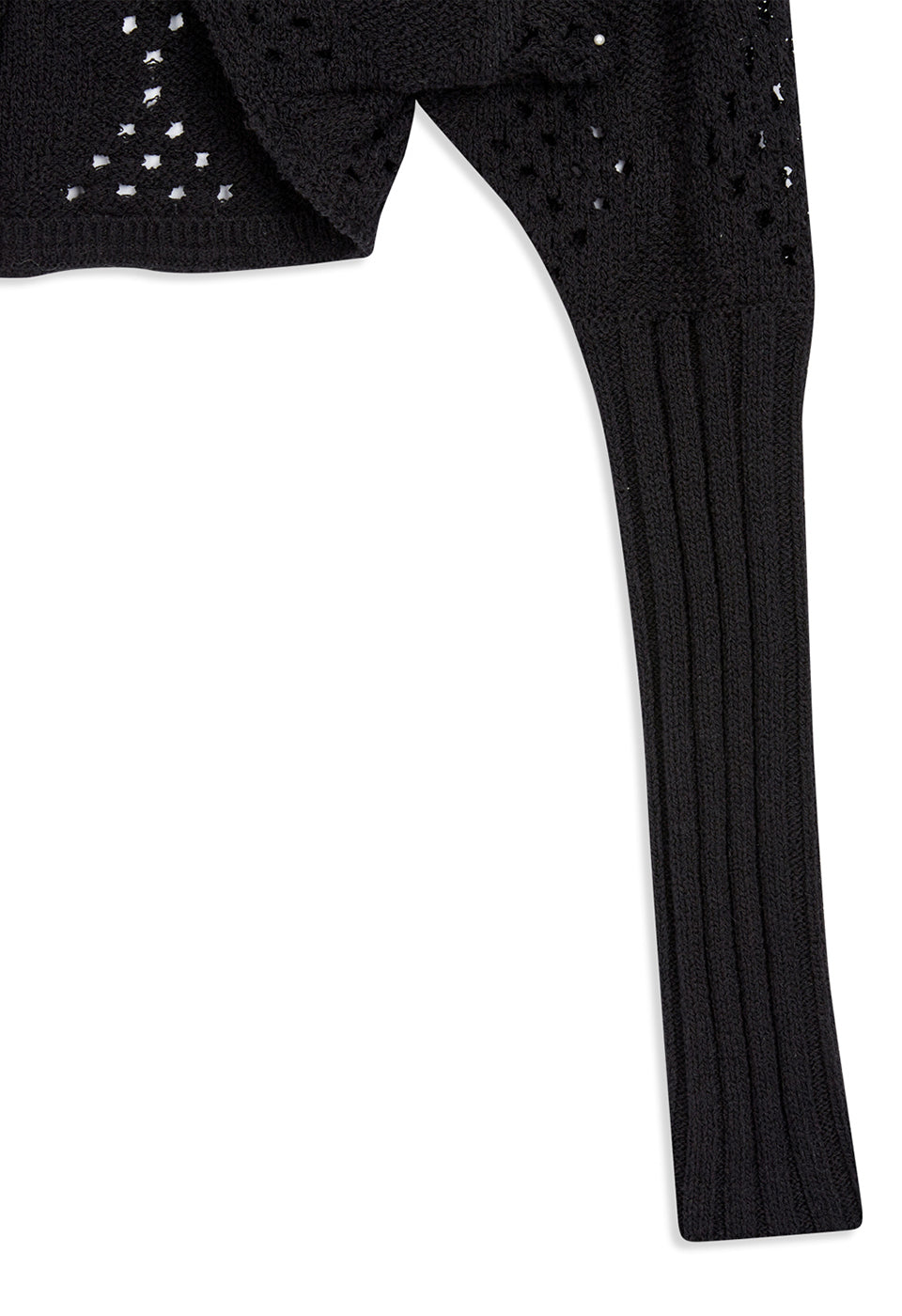 ARGYLE POINTELLE KNIT BOLERO