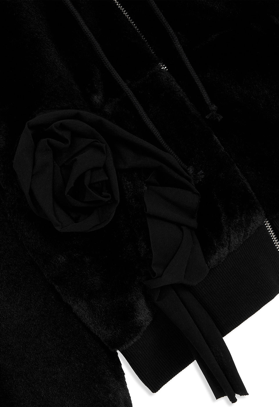 Woven Fleece Appliqué Zipup Jacket