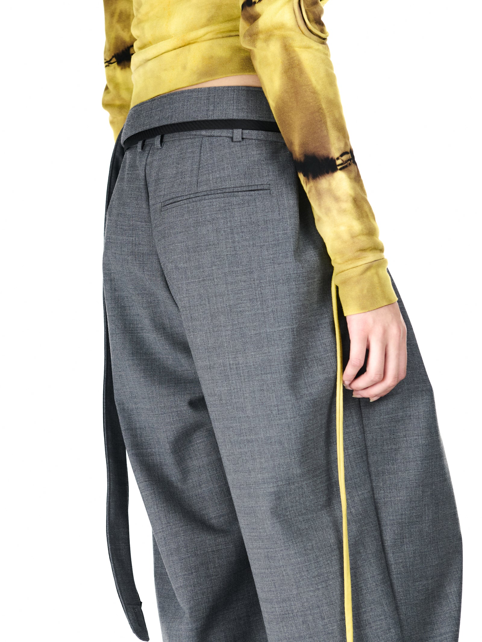 Ottolinger baggy tailored suit trousers with straps grey