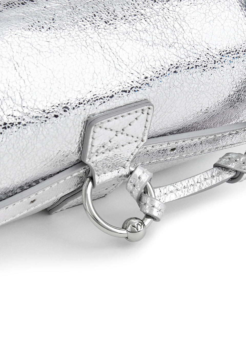 PILLOW HANDLE MINI BAG SILVER