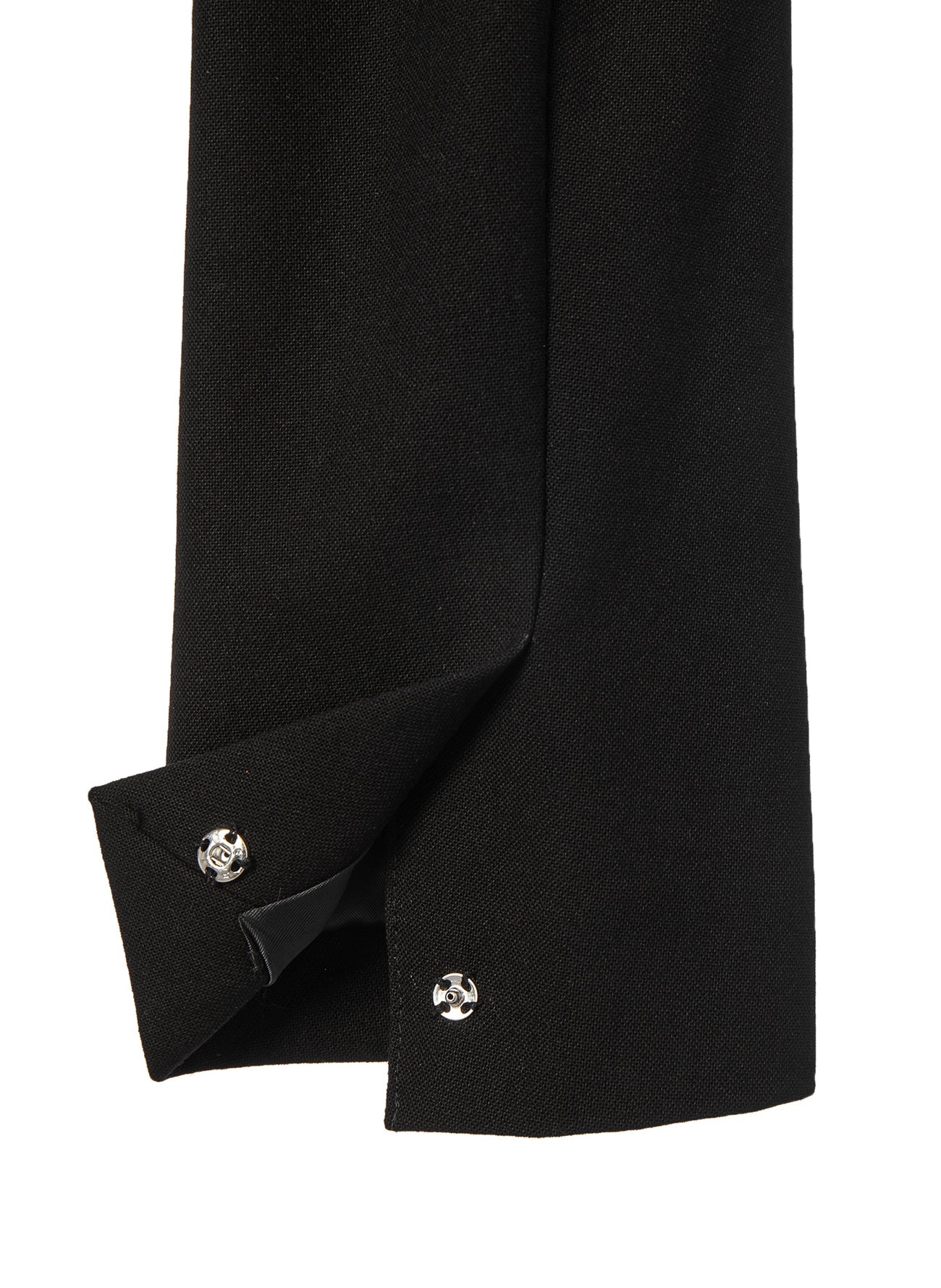 COLLARLESS CROPPED JACKET BLACK