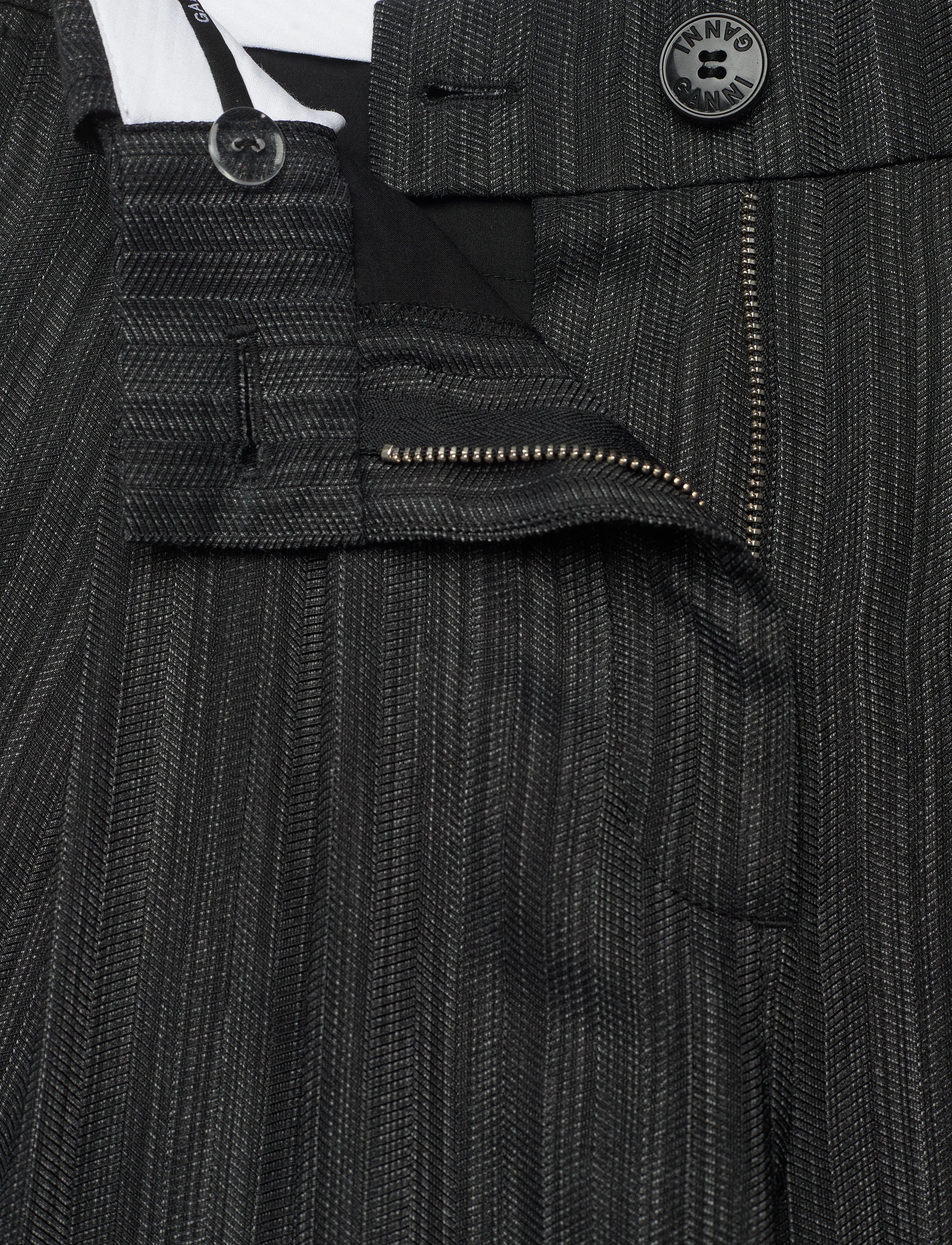SUITING MID WAIST PLEAT PANTS