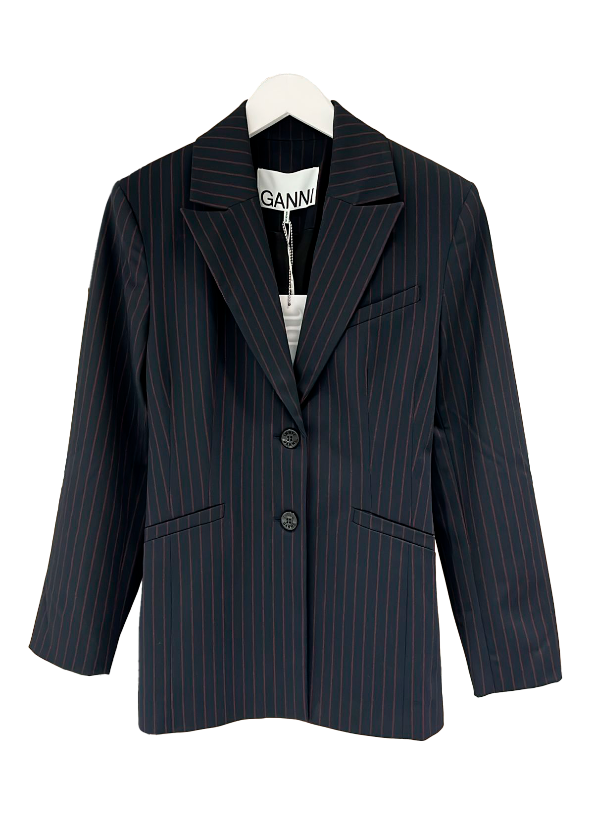 STRETCH STRIPE FITTED BLAZER