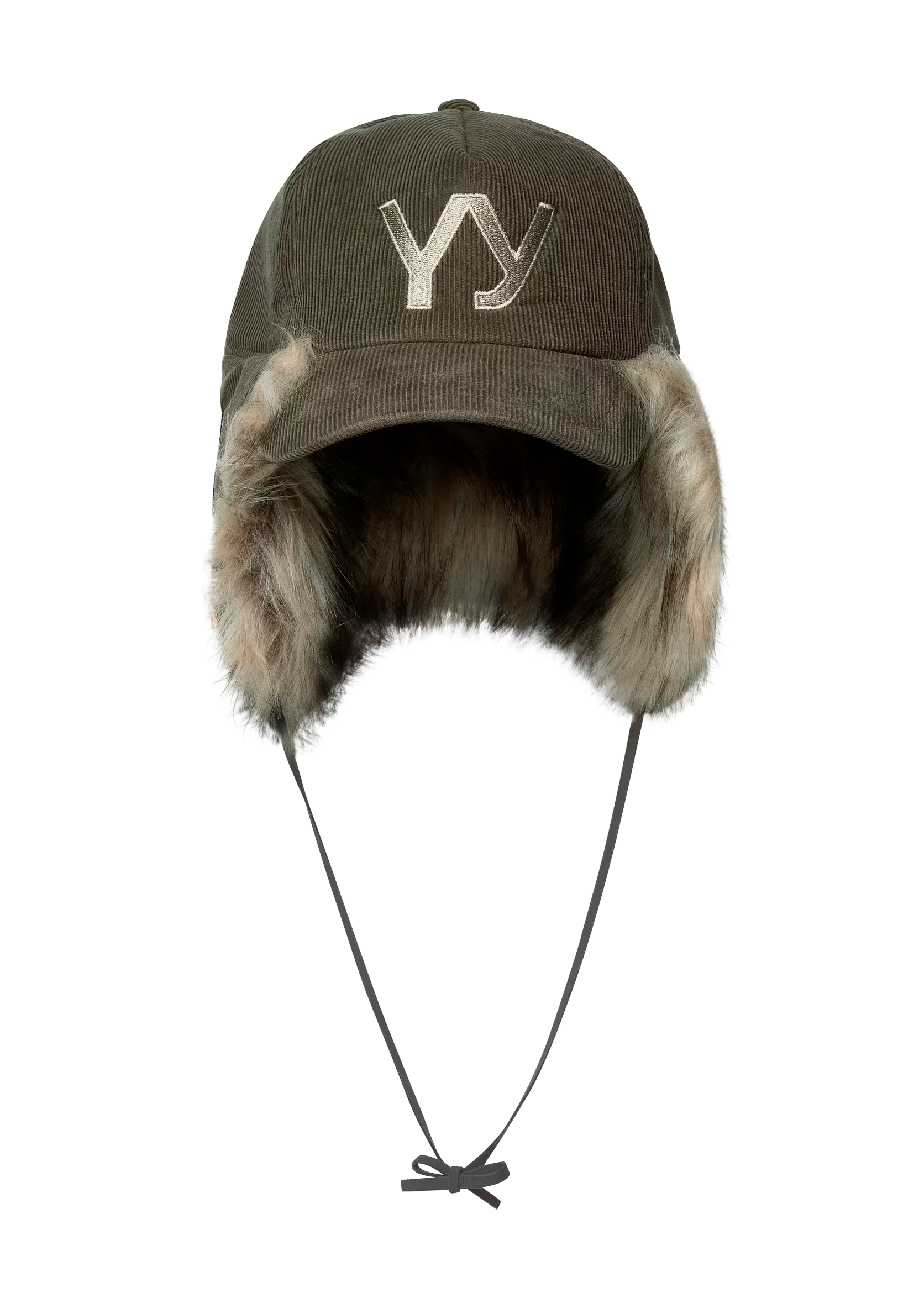 Faux Fur Corduroy Earflap Cap