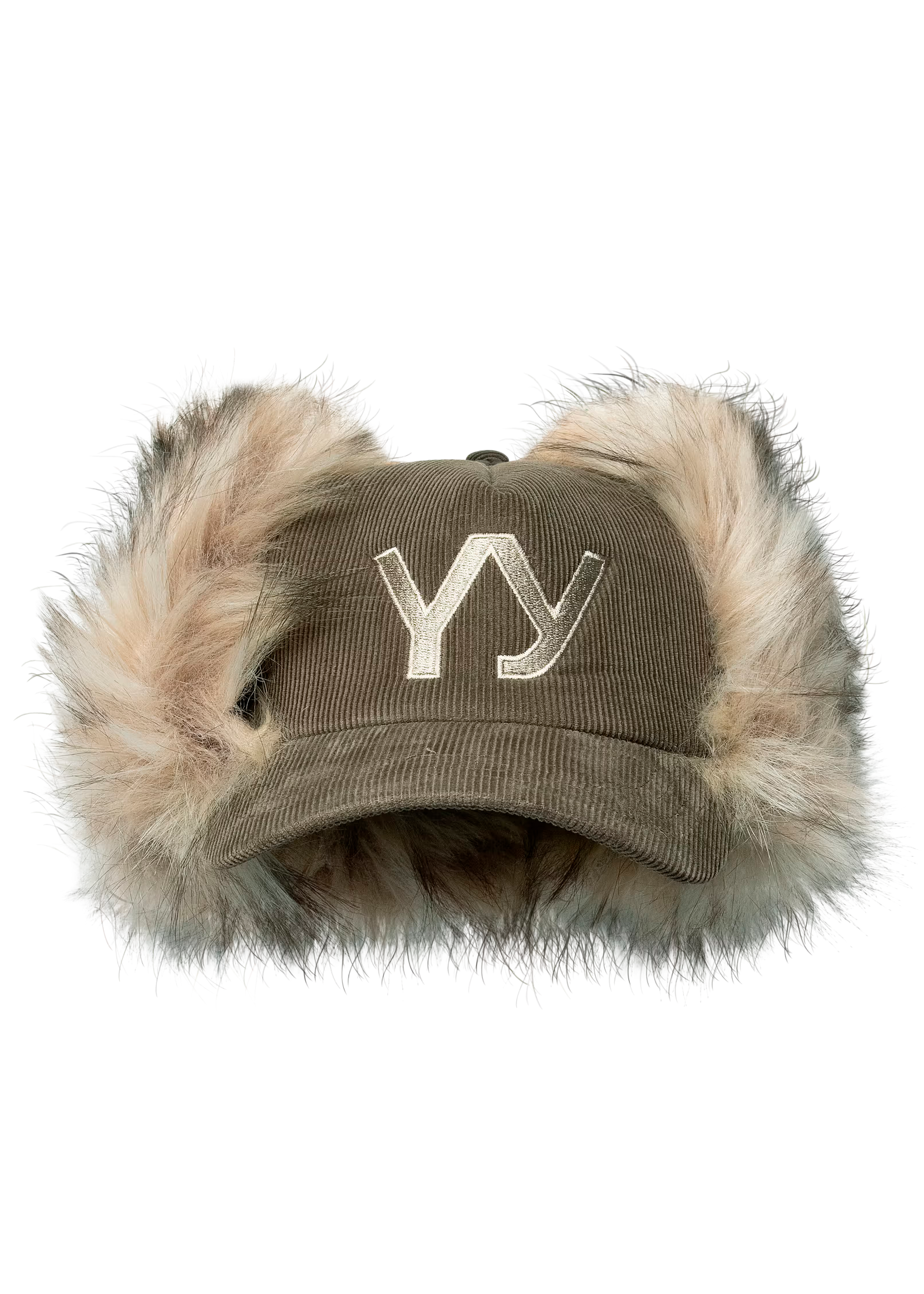 Faux Fur Corduroy Earflap Cap