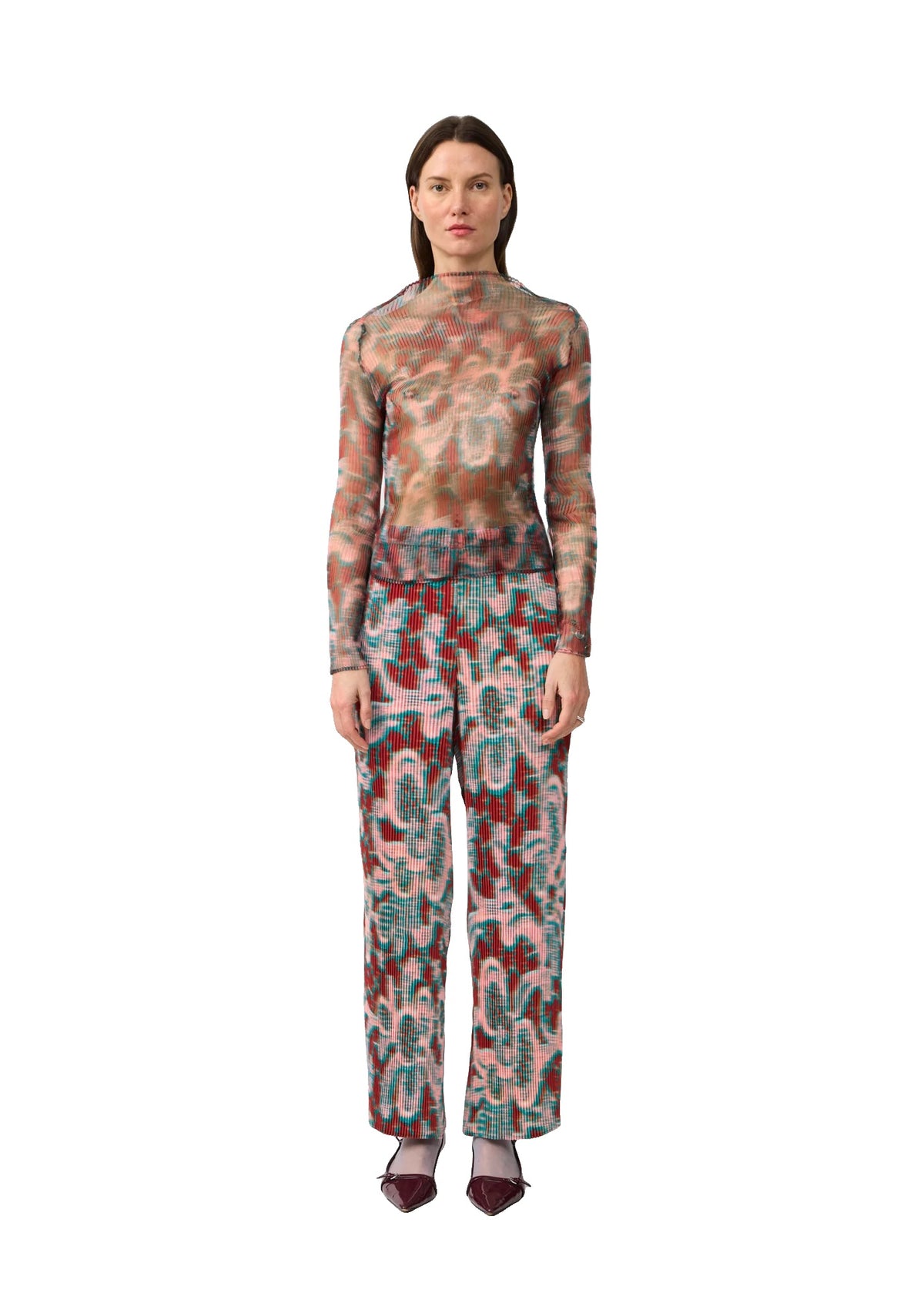LEE PLEATED TOP - TRANSPARENT GALLIA