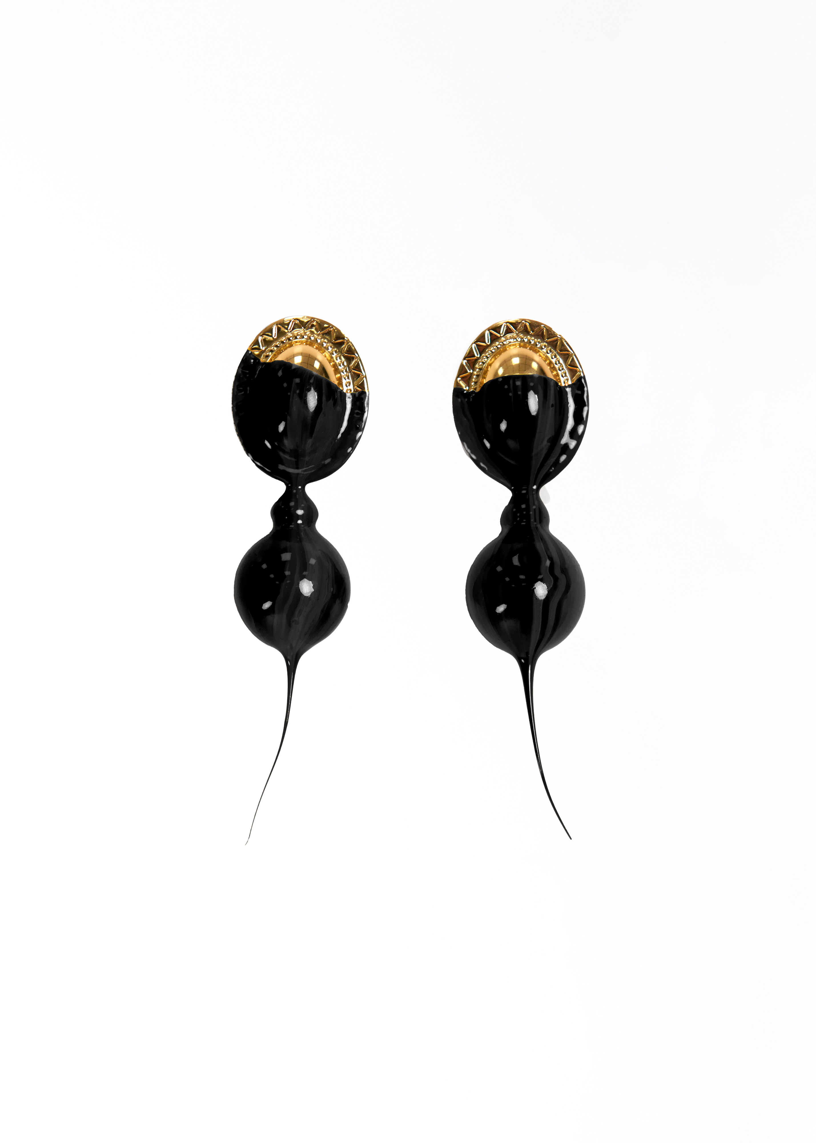 Dipped Candy Earrings Black