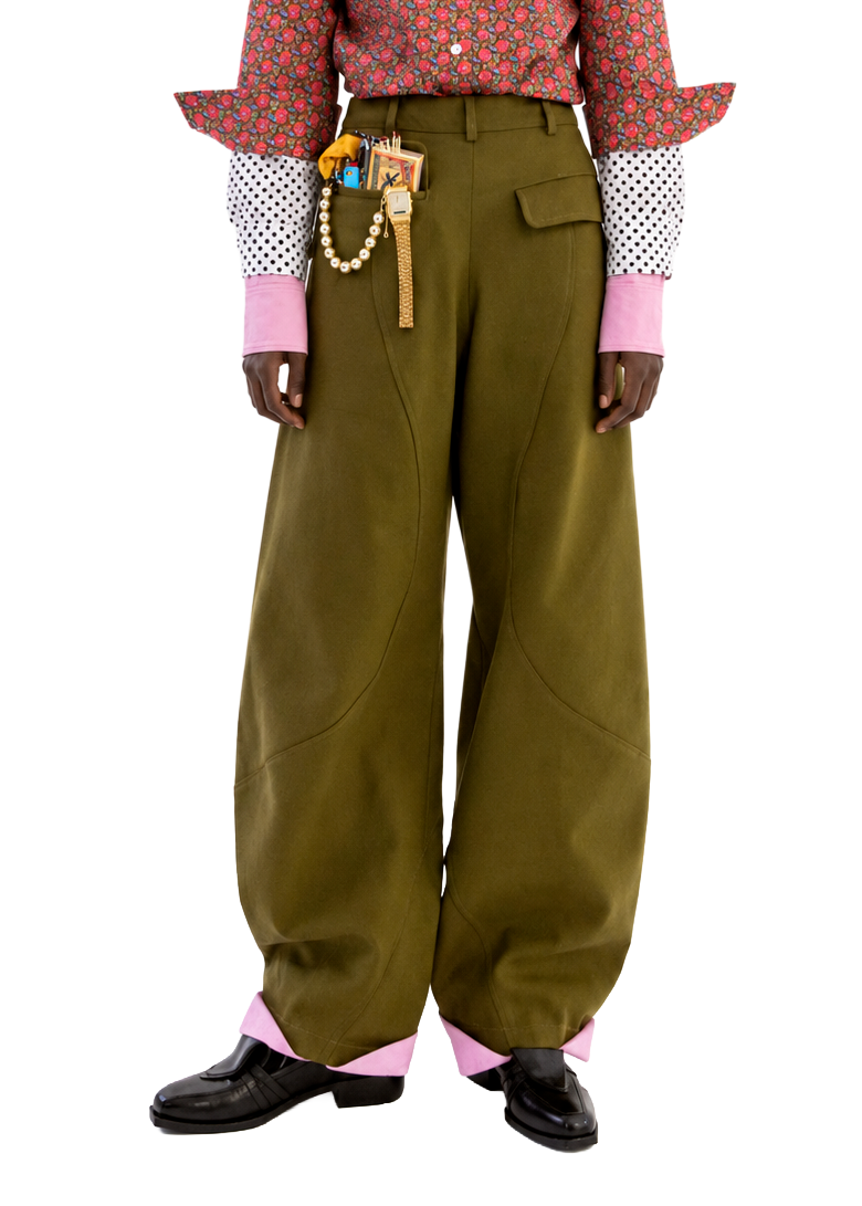 TONIR SIGNATURE BALLOON PANTS WITH COLLARS