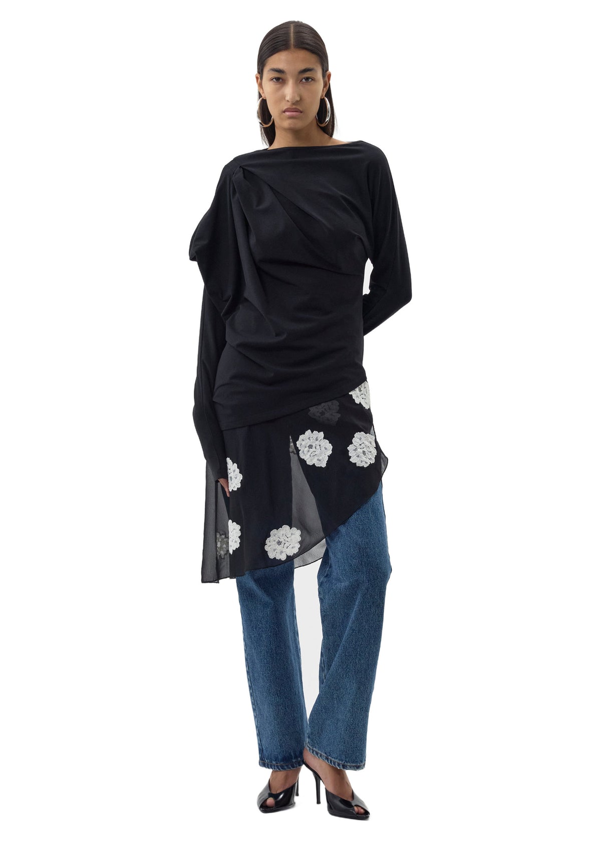 Polka Skirt - Black