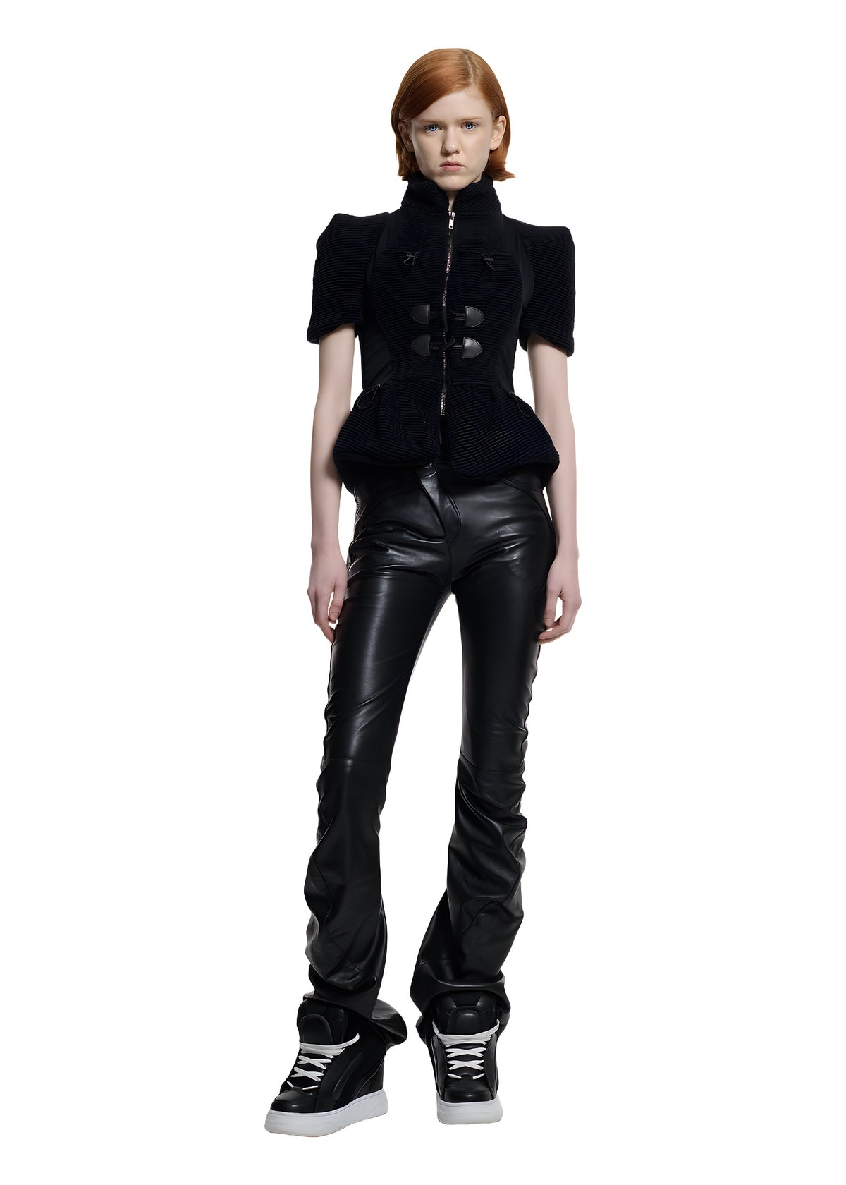 FLEECE CORDLOCK TOP - BLACK