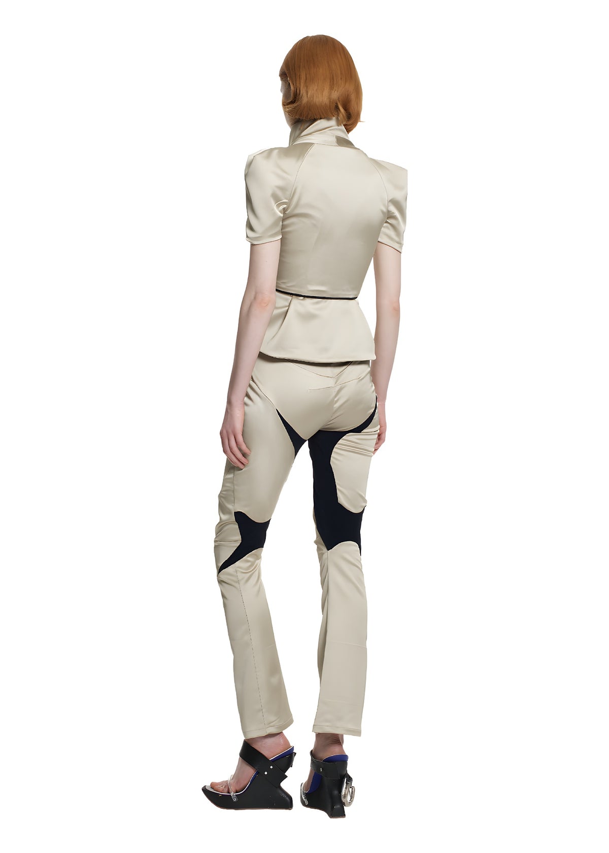SATIN CORDLOCK TOP - BEIGE