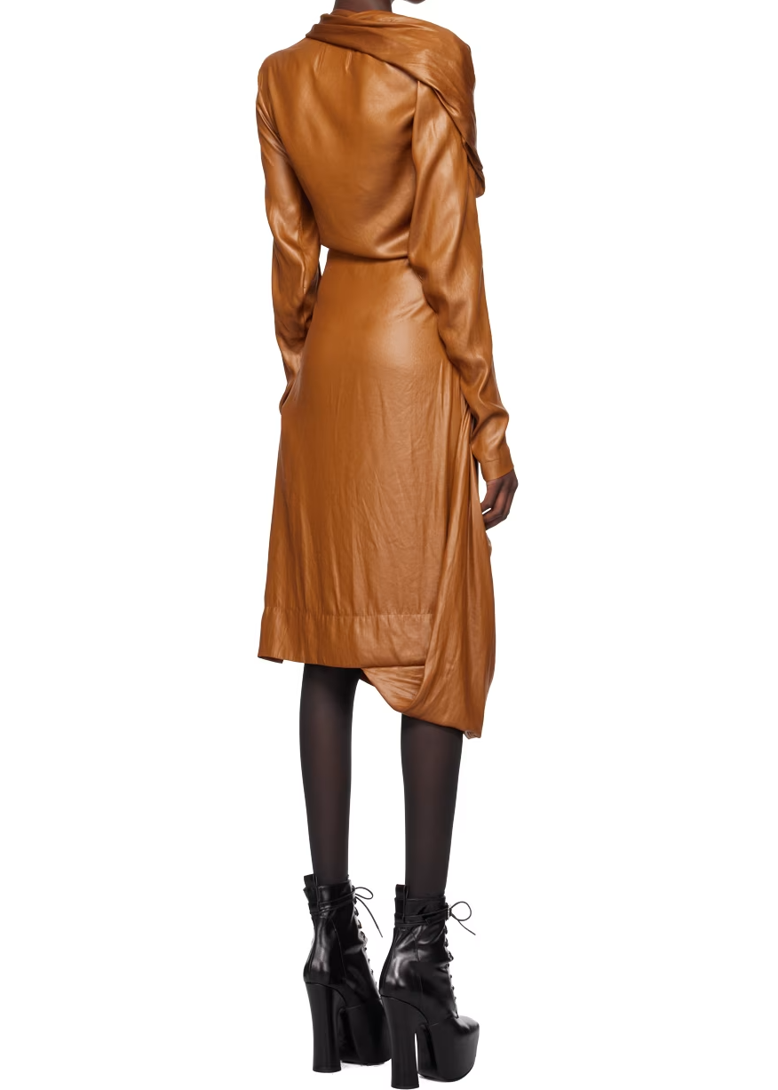 Beige Galatea Midi Dress