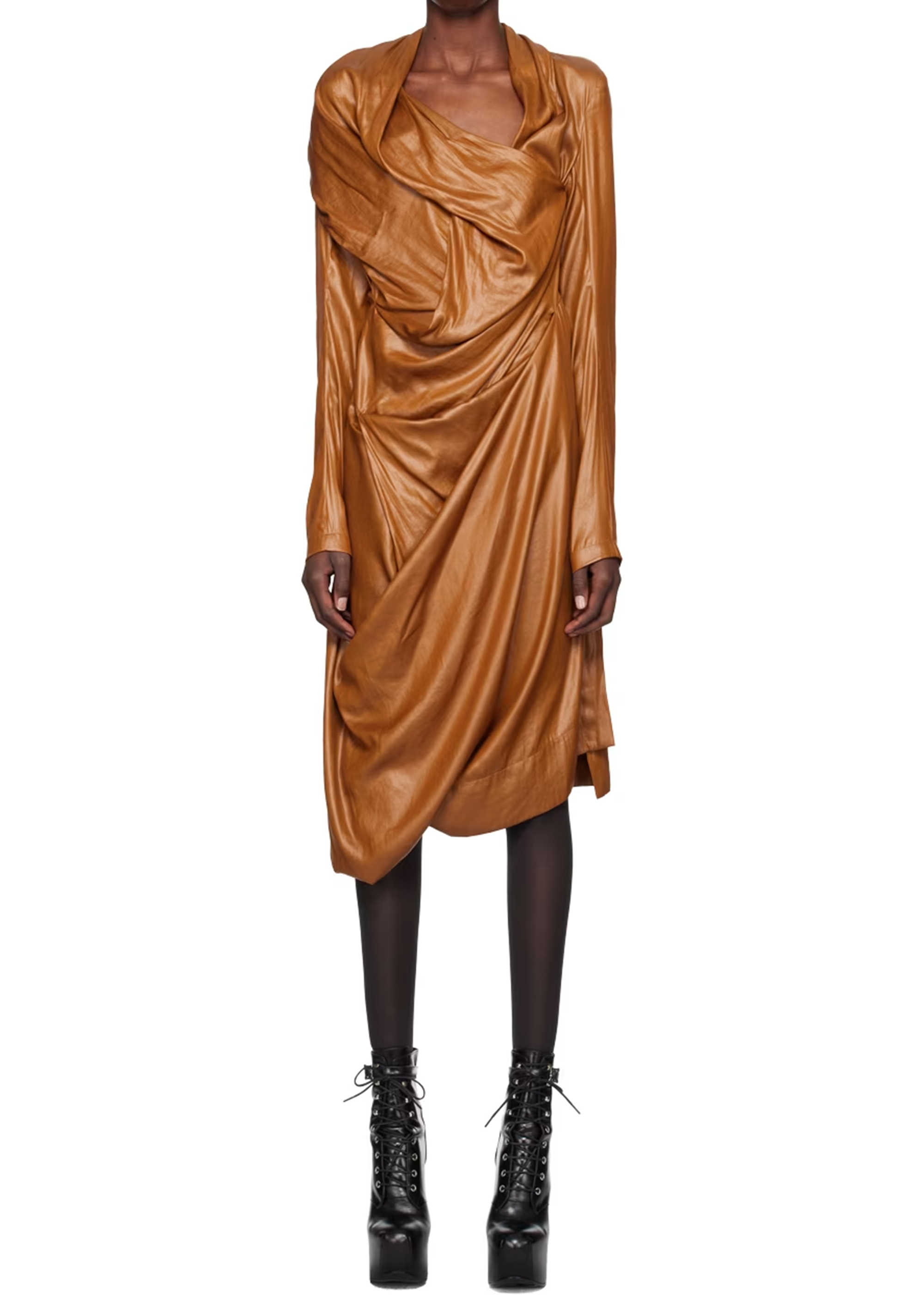 orange vivienne westwood dress Vivienne Westwood Draped Dress