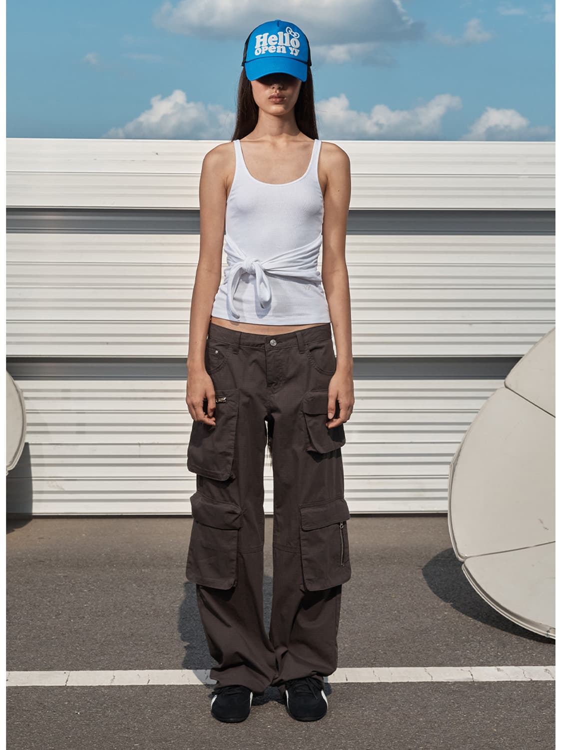 CARGO POCKET PANTS CHARCOAL