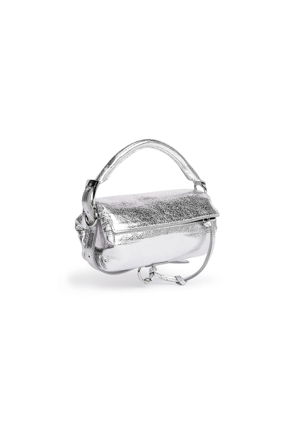 PILLOW HANDLE MINI BAG SILVER
