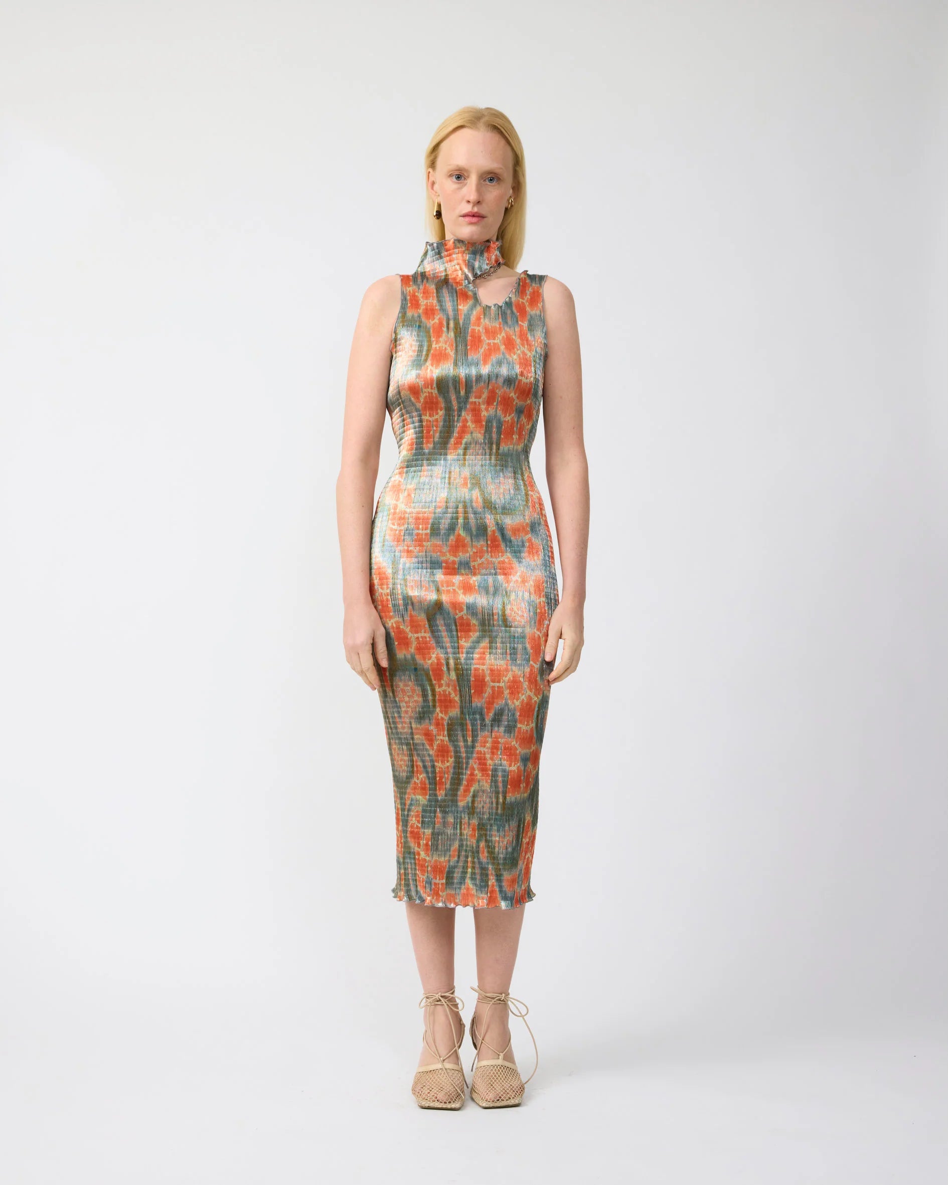 Tito Smock Dress in Metallic Gallia