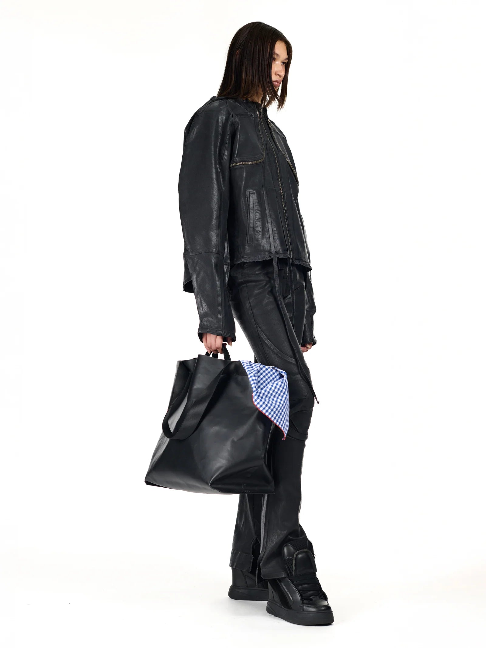 Glazed Denim Zip Jacket