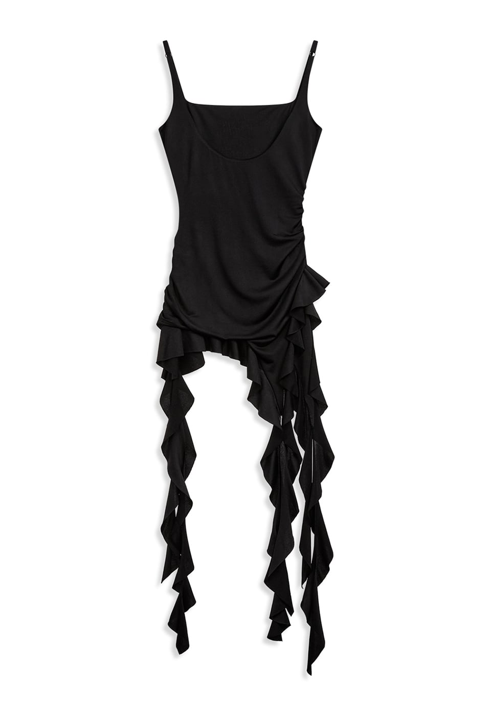ASYMMETRIC FRILL TANK TOP