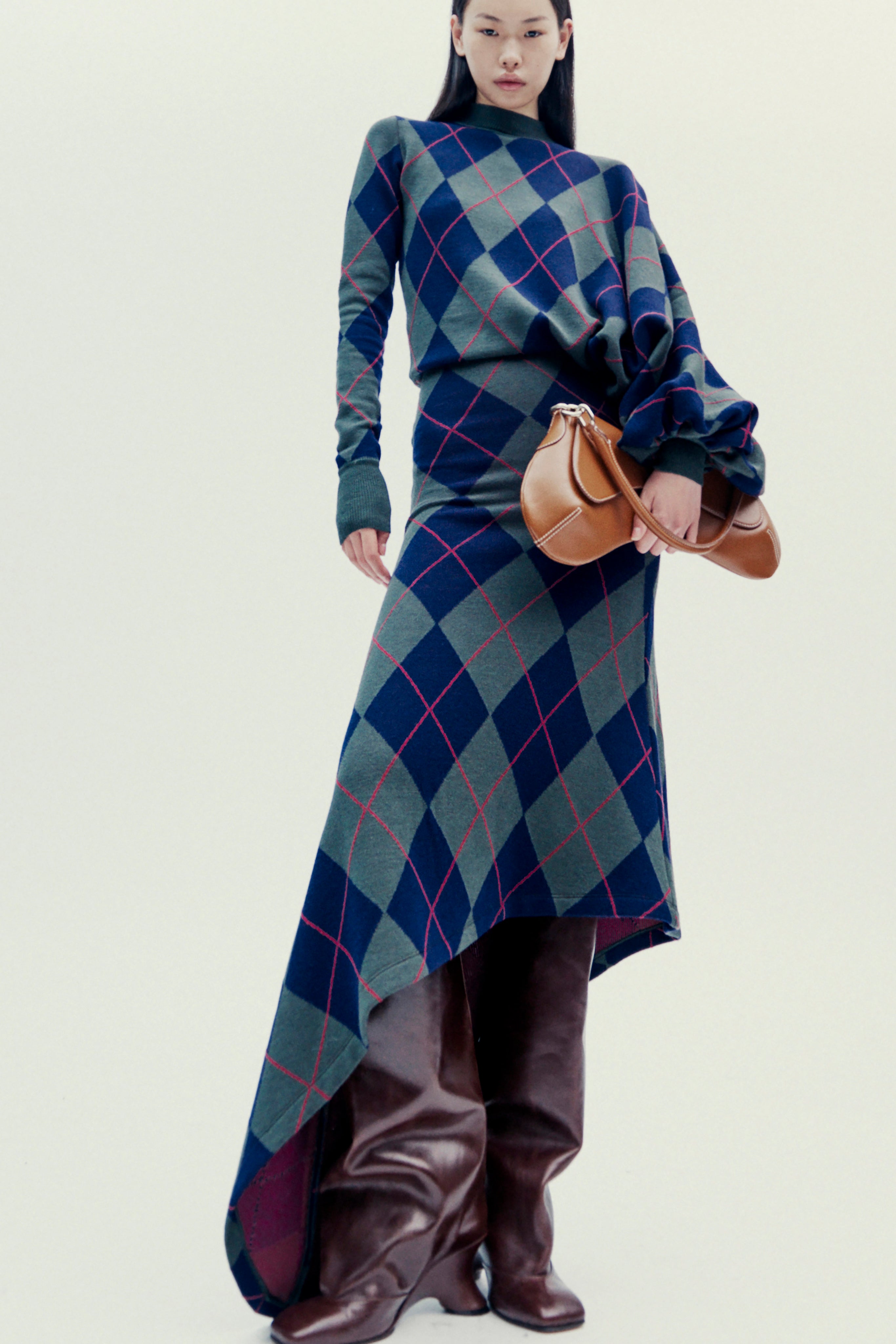 Argyle Knitted Dress