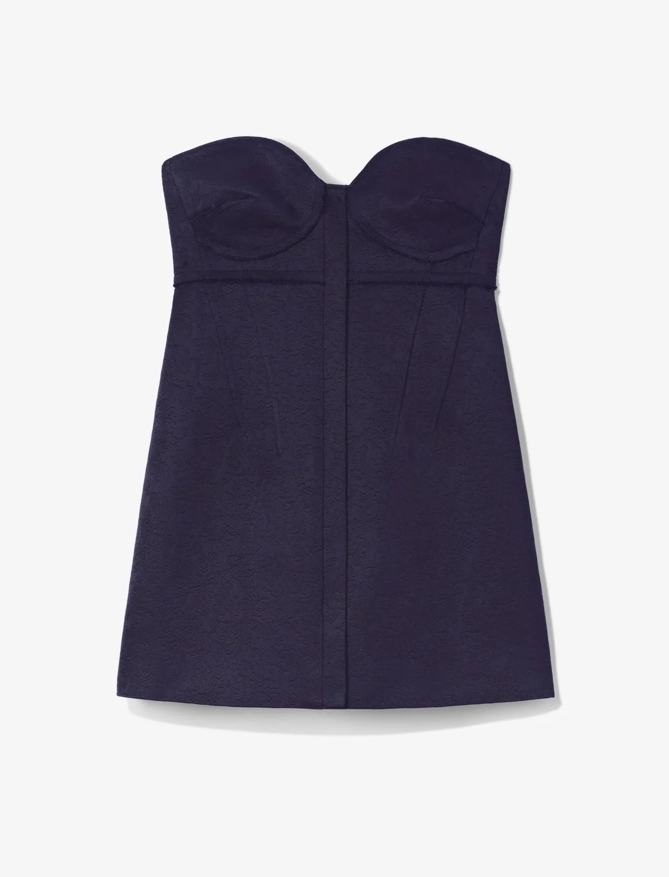 COTTON WOOL JACQUARD BLACK BUSTIER