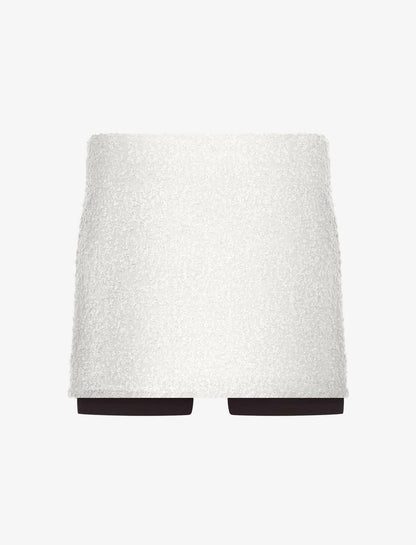 STRETCH BOUCLE MINI SKIRT W