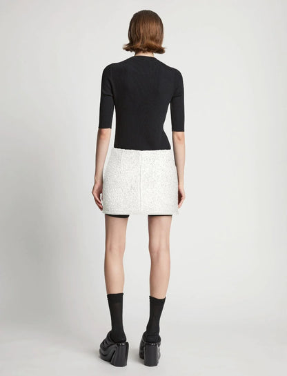 STRETCH BOUCLE MINI SKIRT W