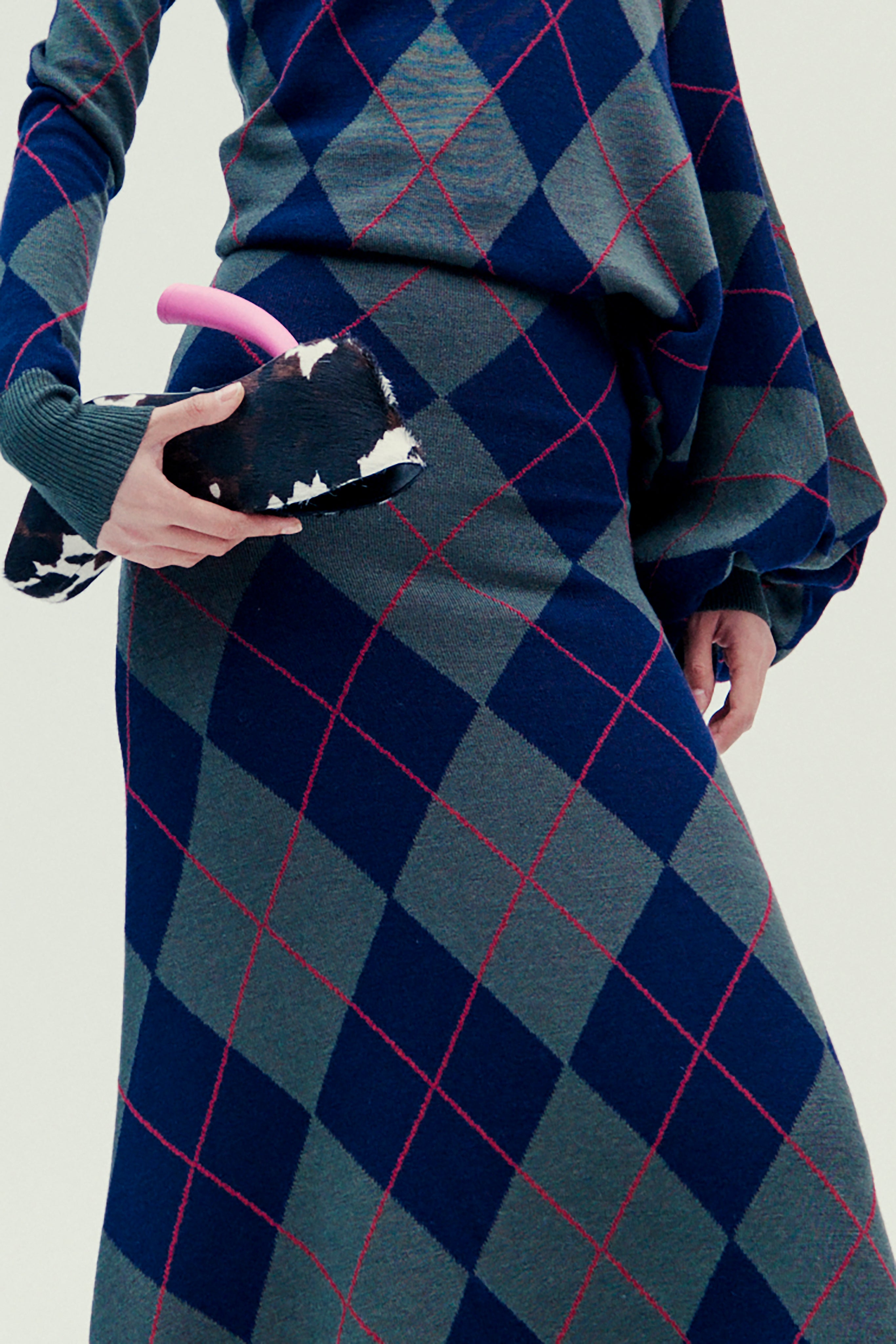 Argyle Knitted Dress