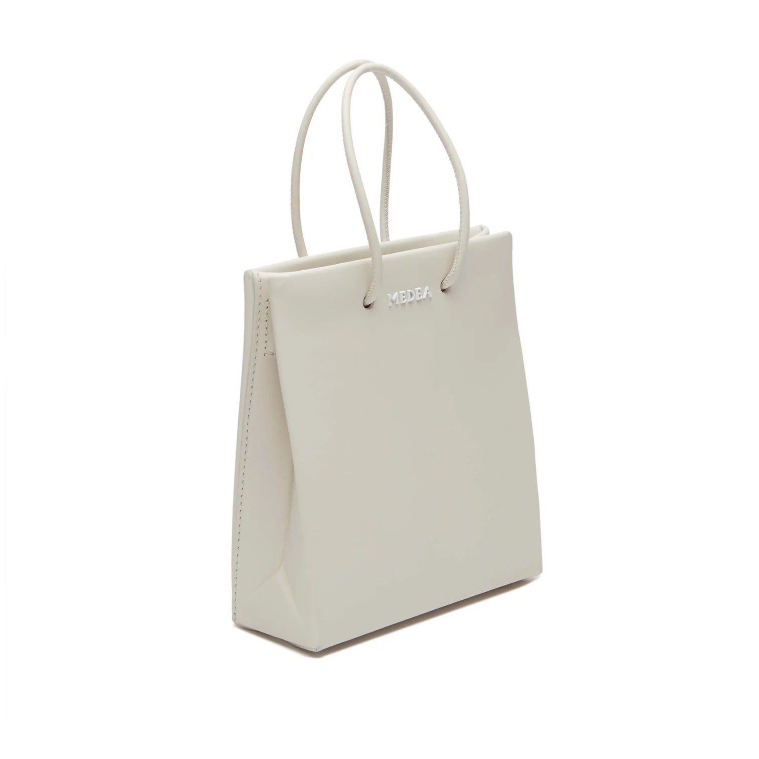 SHORT PRIMA BAG SAFE LEATHER - PORCELAIN