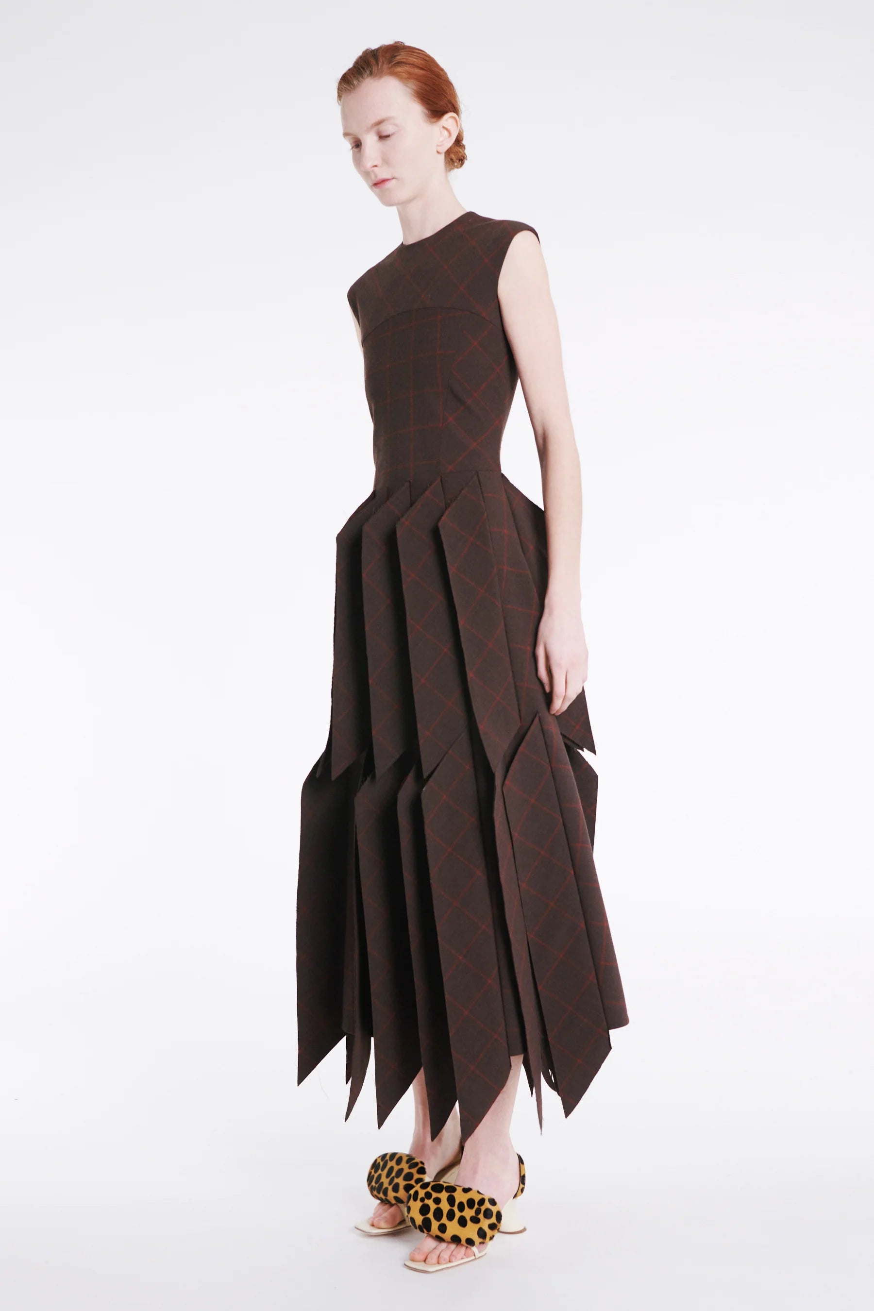 Brown Dress With Panels