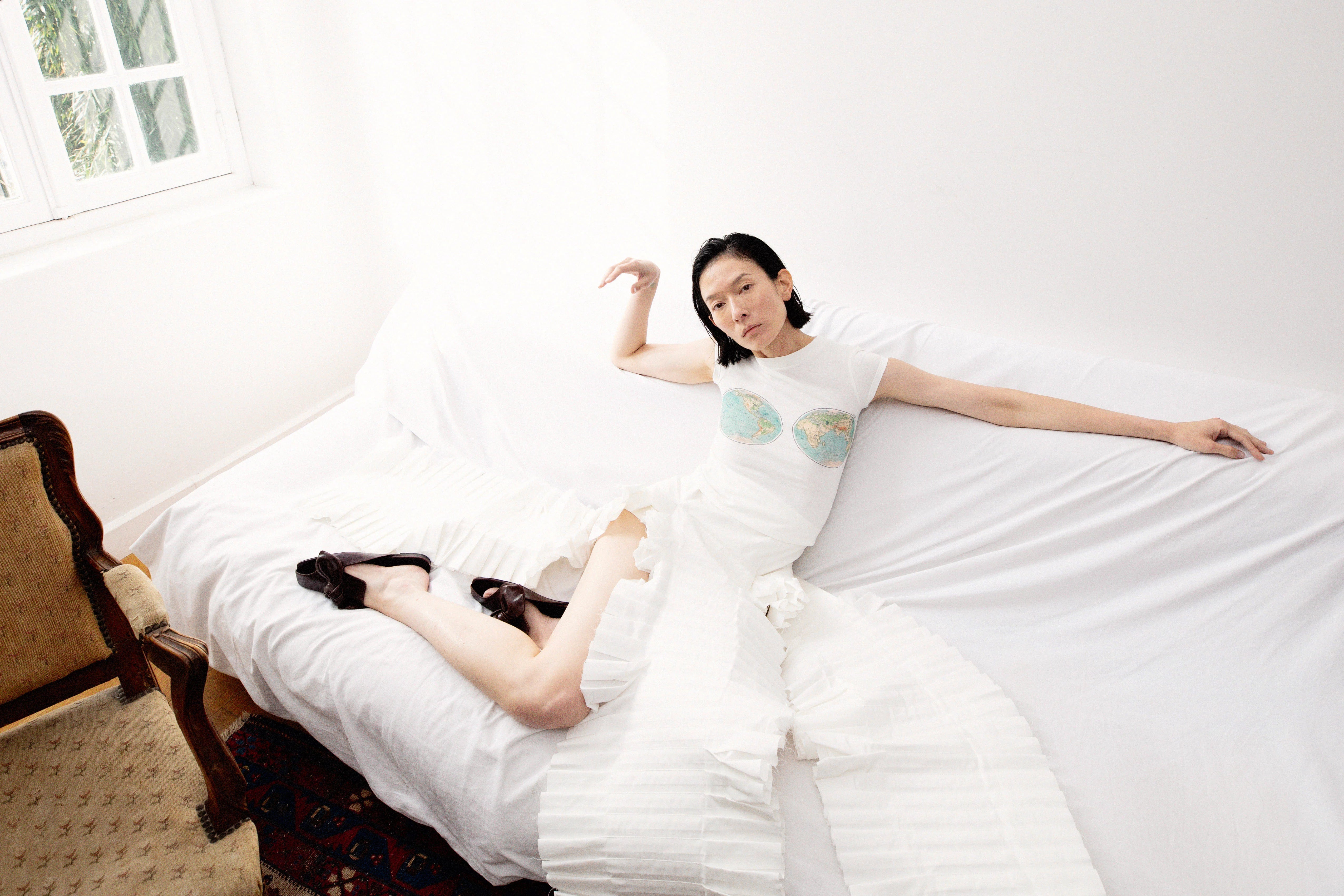Hemispheres Map Printed Tee