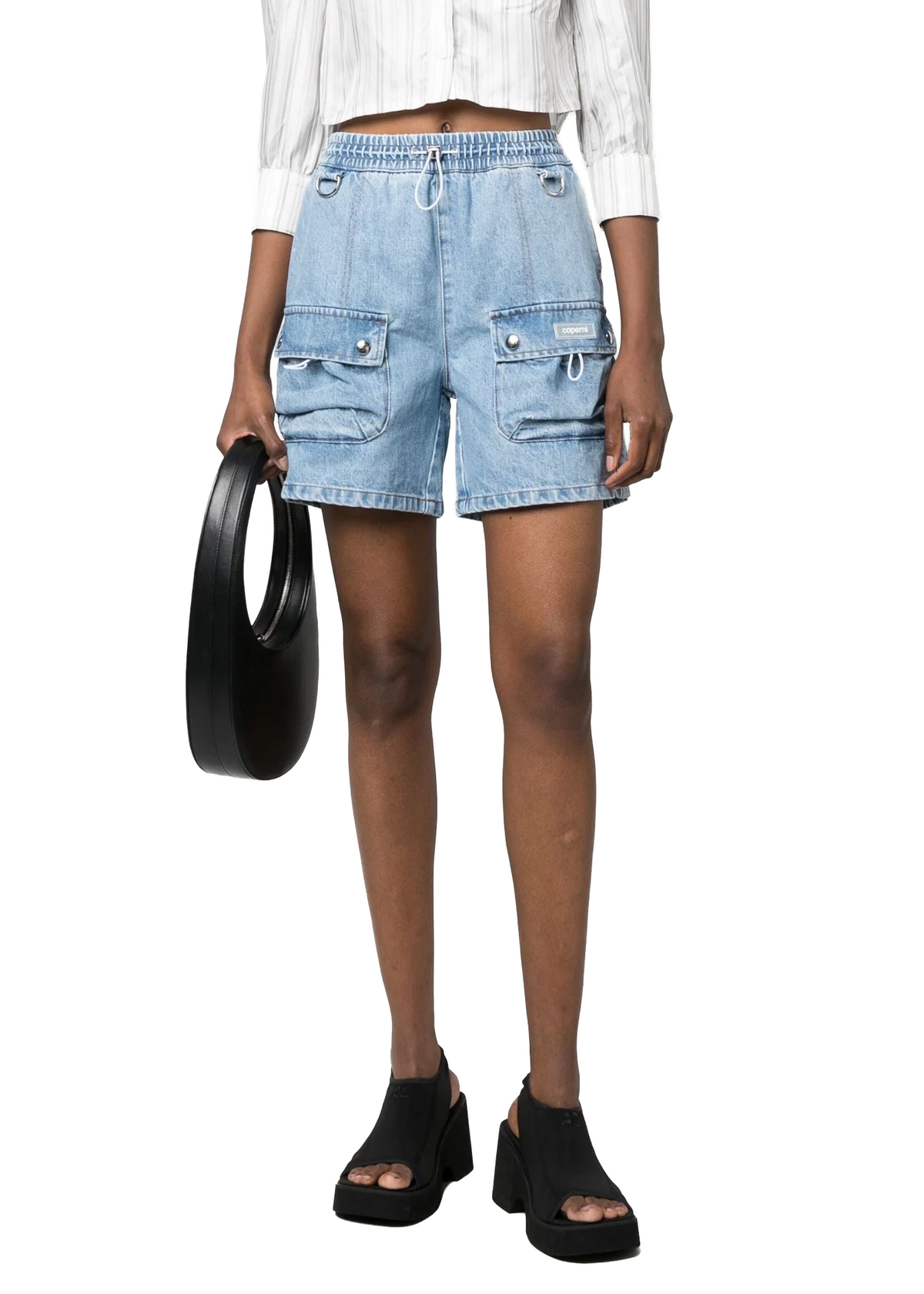 Denim Cargo Shorts