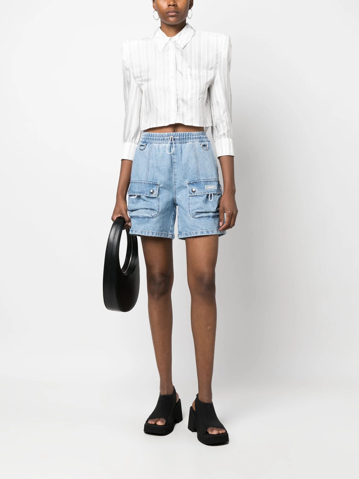 DENIM CARGO SHORTS