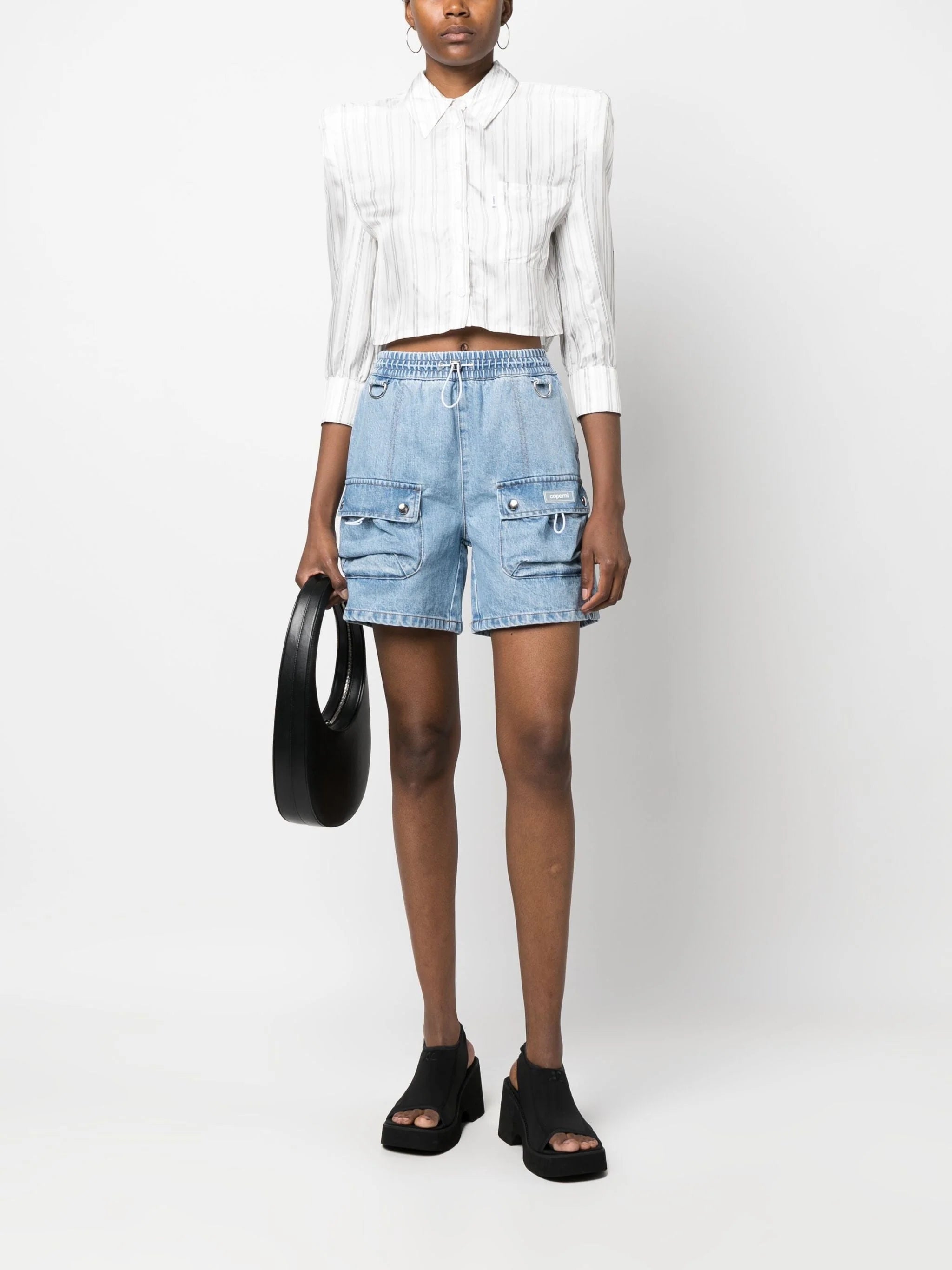 Denim Cargo Shorts