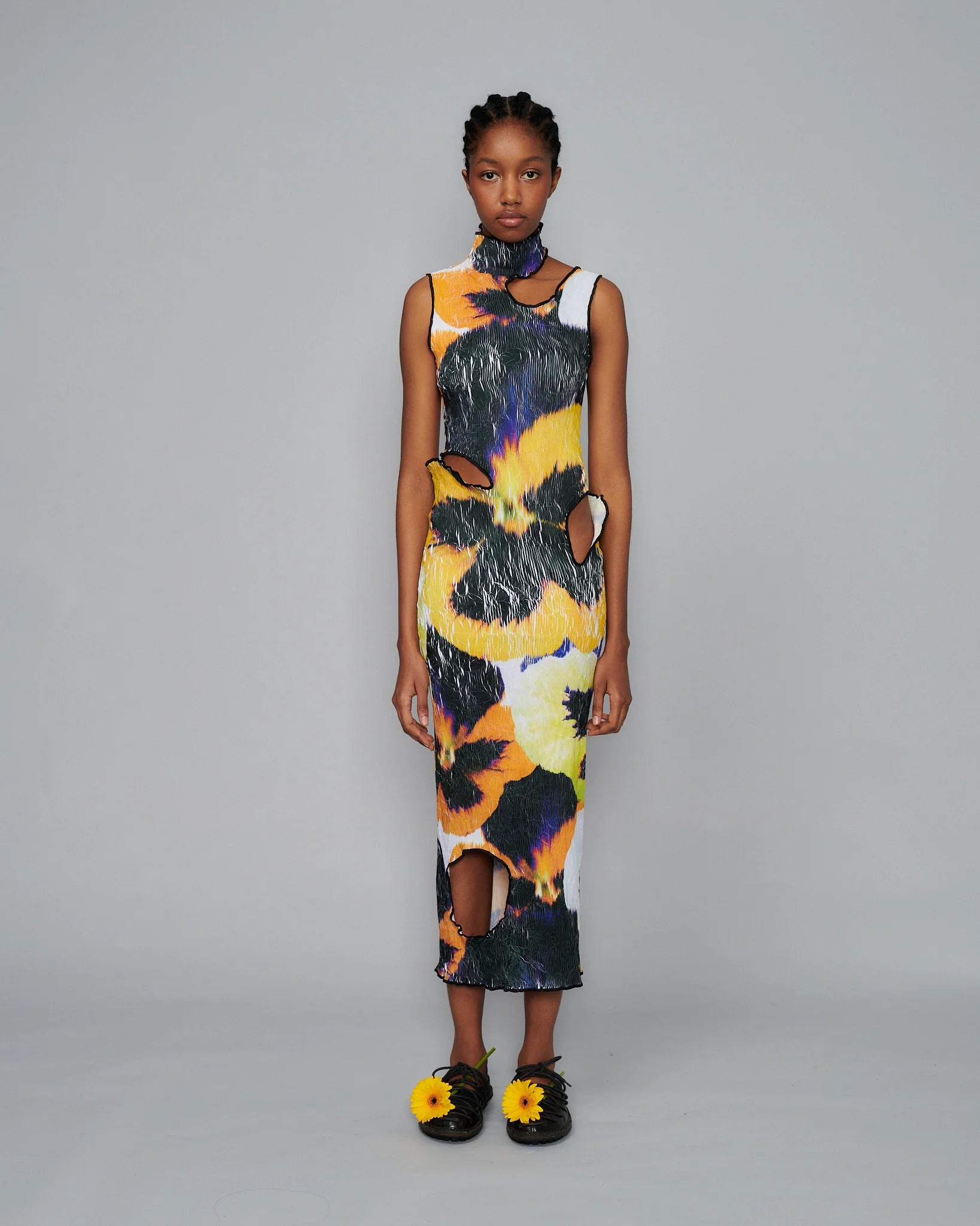 TIAGO DRESS IN YELLOW PANSY