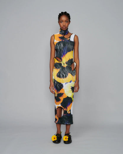TIAGO DRESS IN YELLOW PANSY