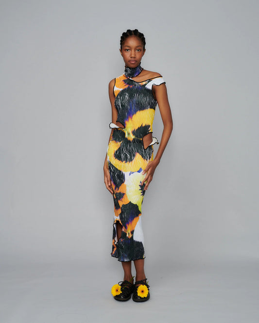 TIAGO DRESS IN YELLOW PANSY