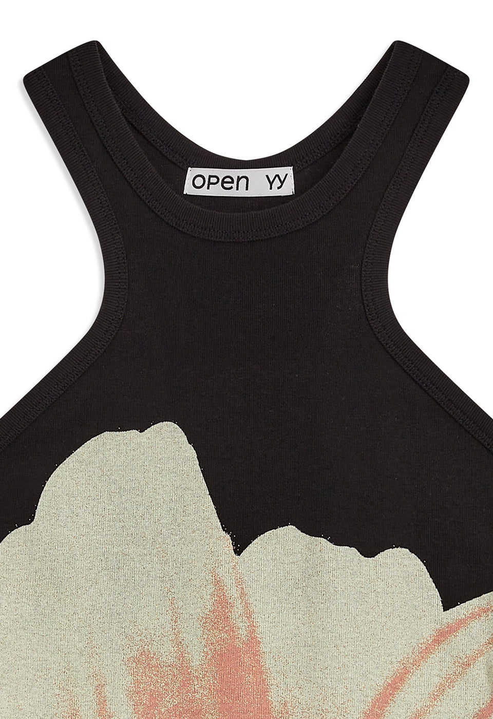 FLOWER RACER TANK BLACK