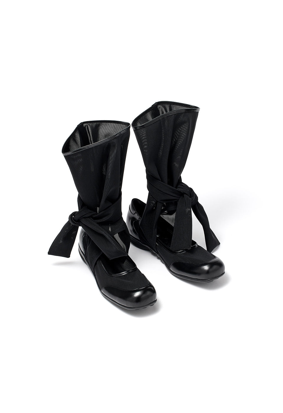 MESH RIBBON CUT-OUT BOOTS