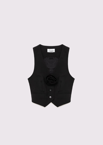 VEST WITH ROSE DÉCOR