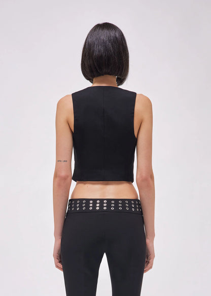 VEST WITH ROSE DÉCOR