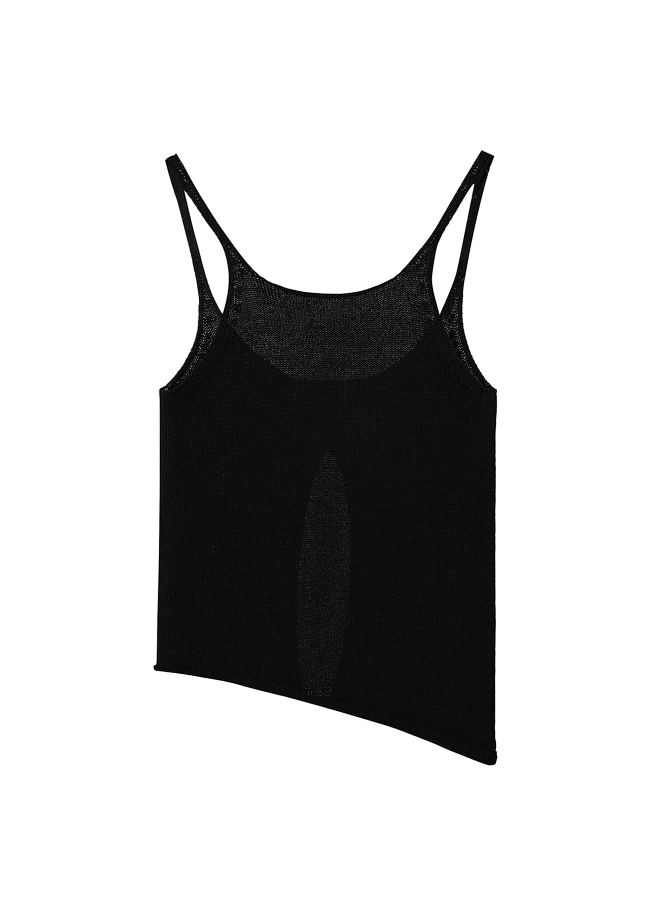 SLIT KNITTED SLEEVELESS BLACK