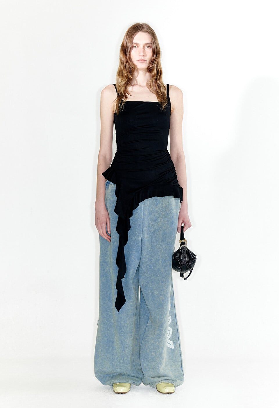 ASYMMETRIC FRILL TANK TOP