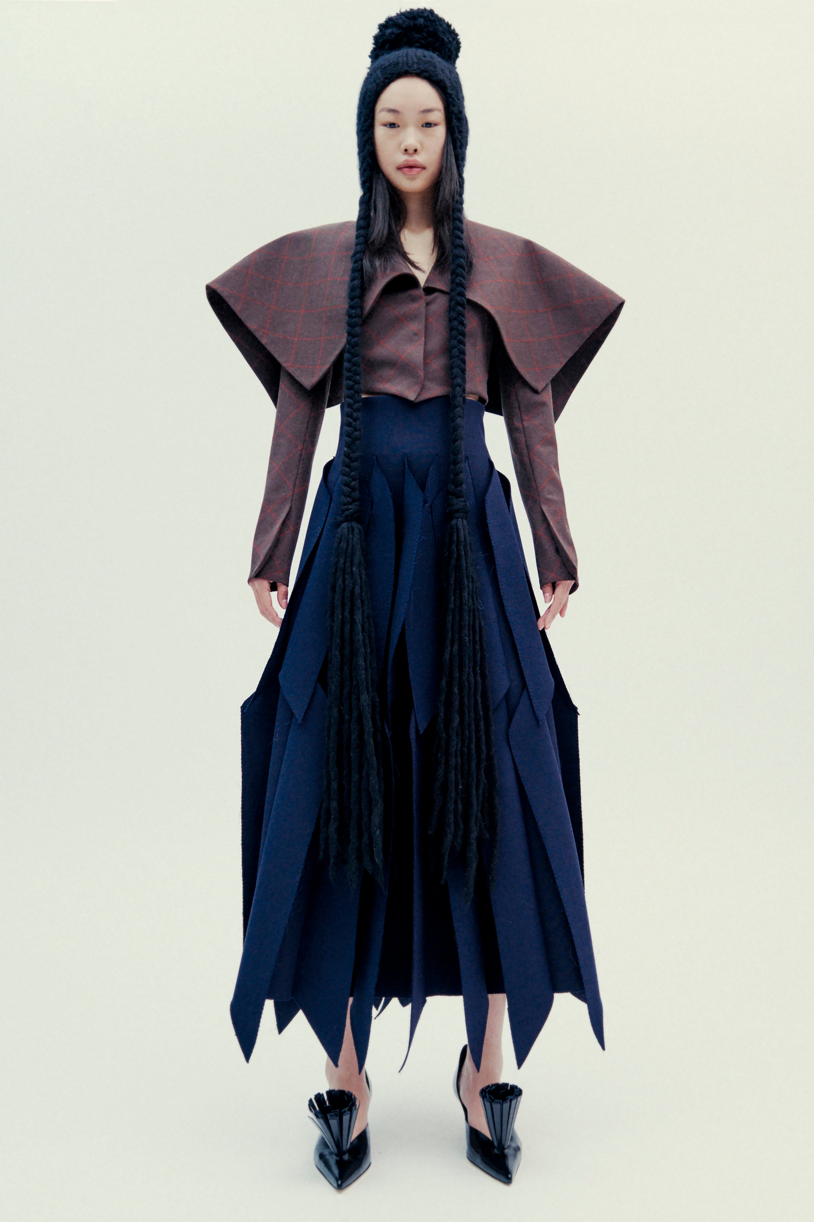 Skirt With Panel Applique