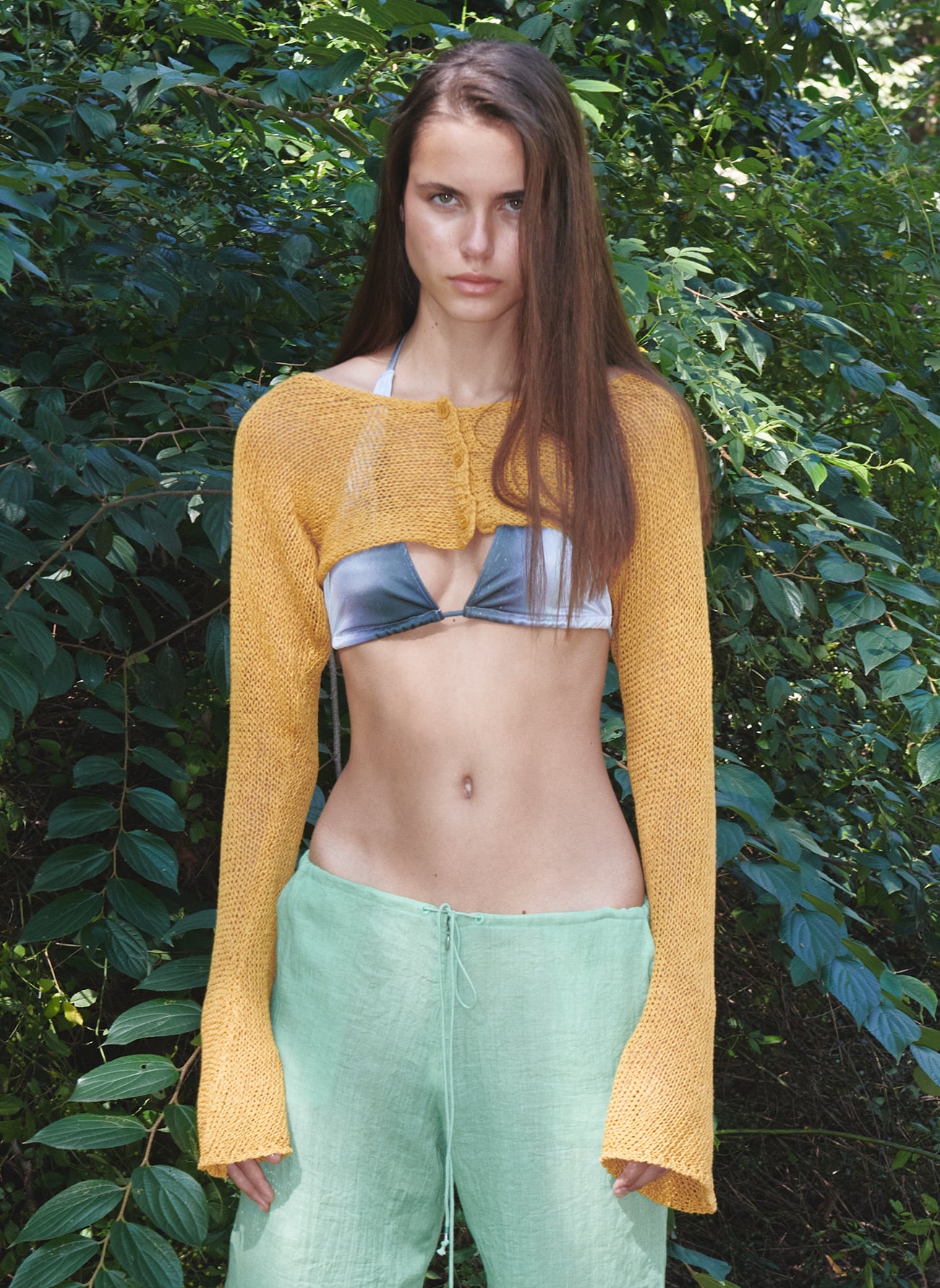 CROPPED BOLERO CARDIGAN MUSTARD