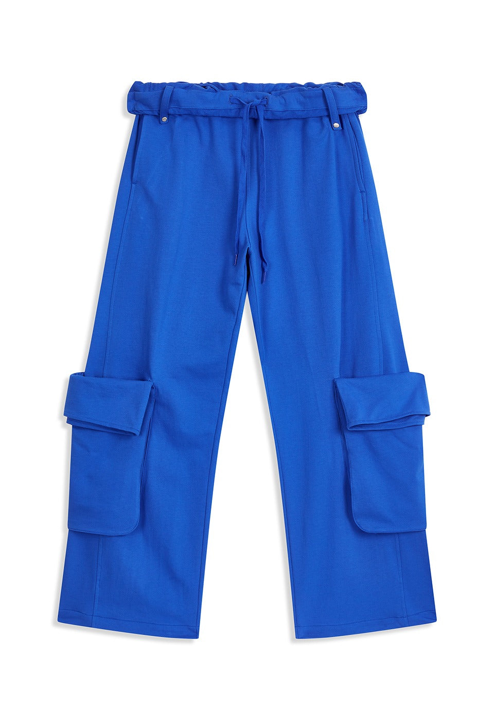 ROLLED WAIST SWEAT CARGO PANTS