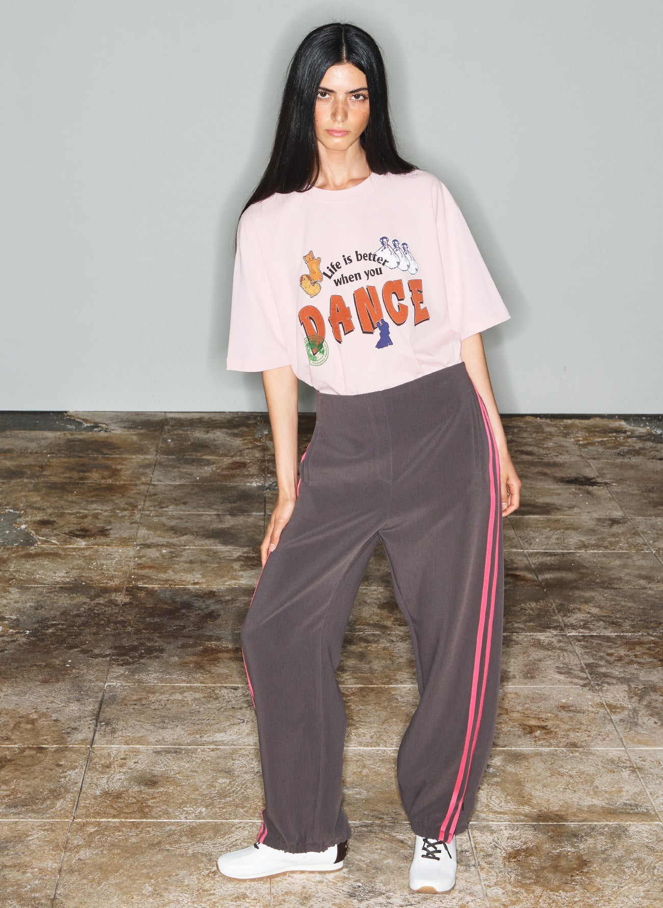 DANCE CARTOON T-SHIRT PINK