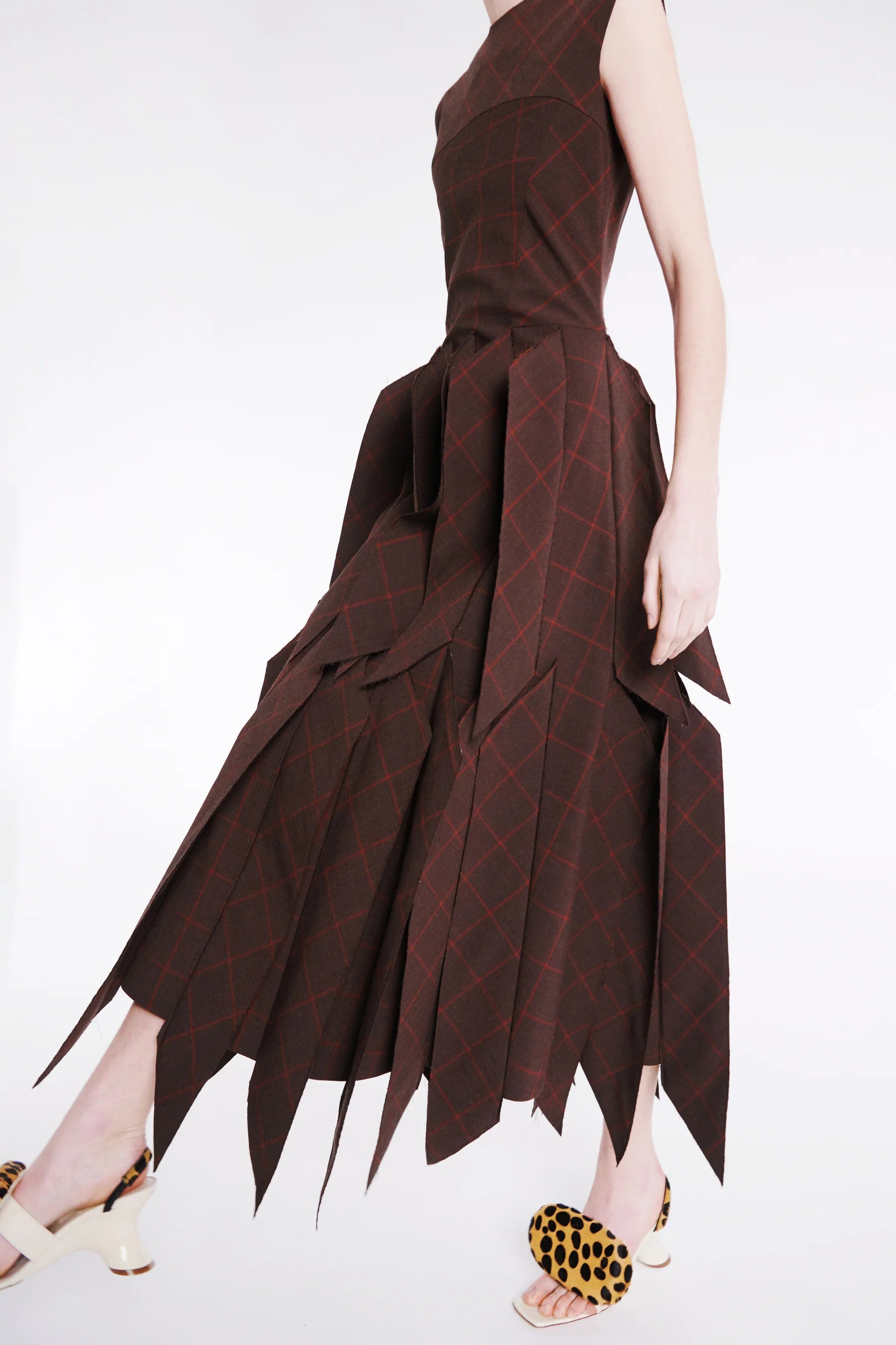 Brown Dress With Panels