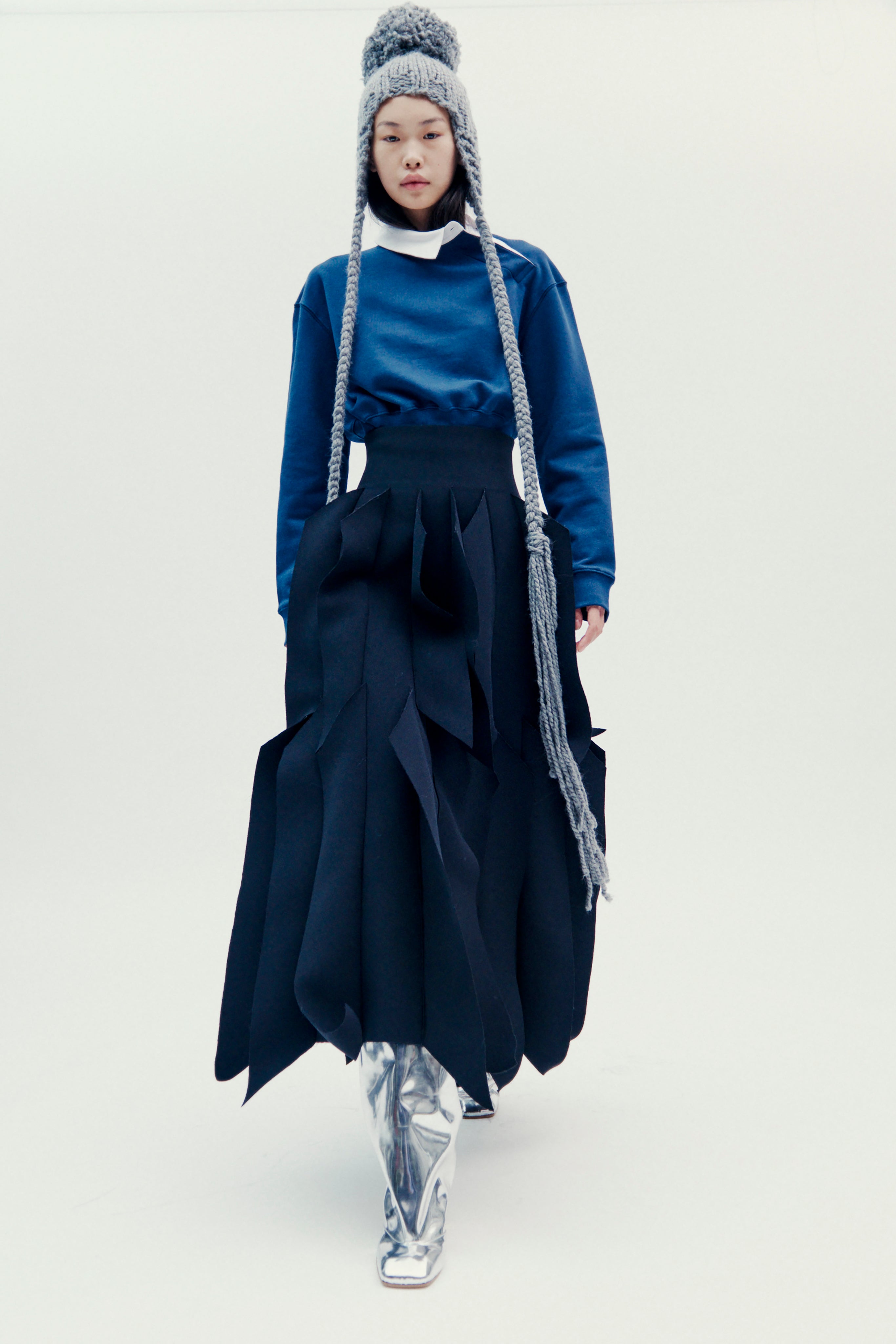 Skirt With Panel Applique