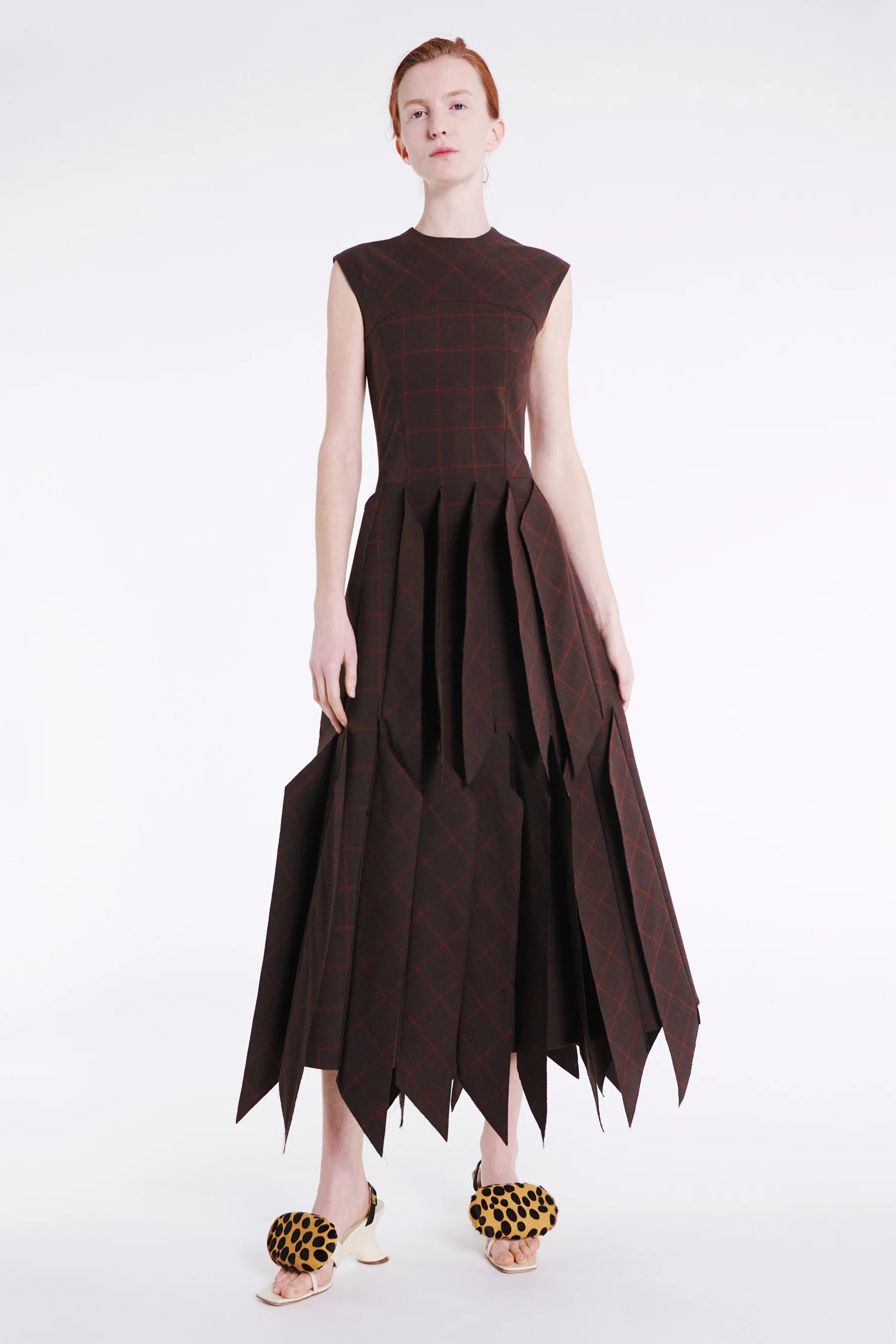 Brown Dress With Panels