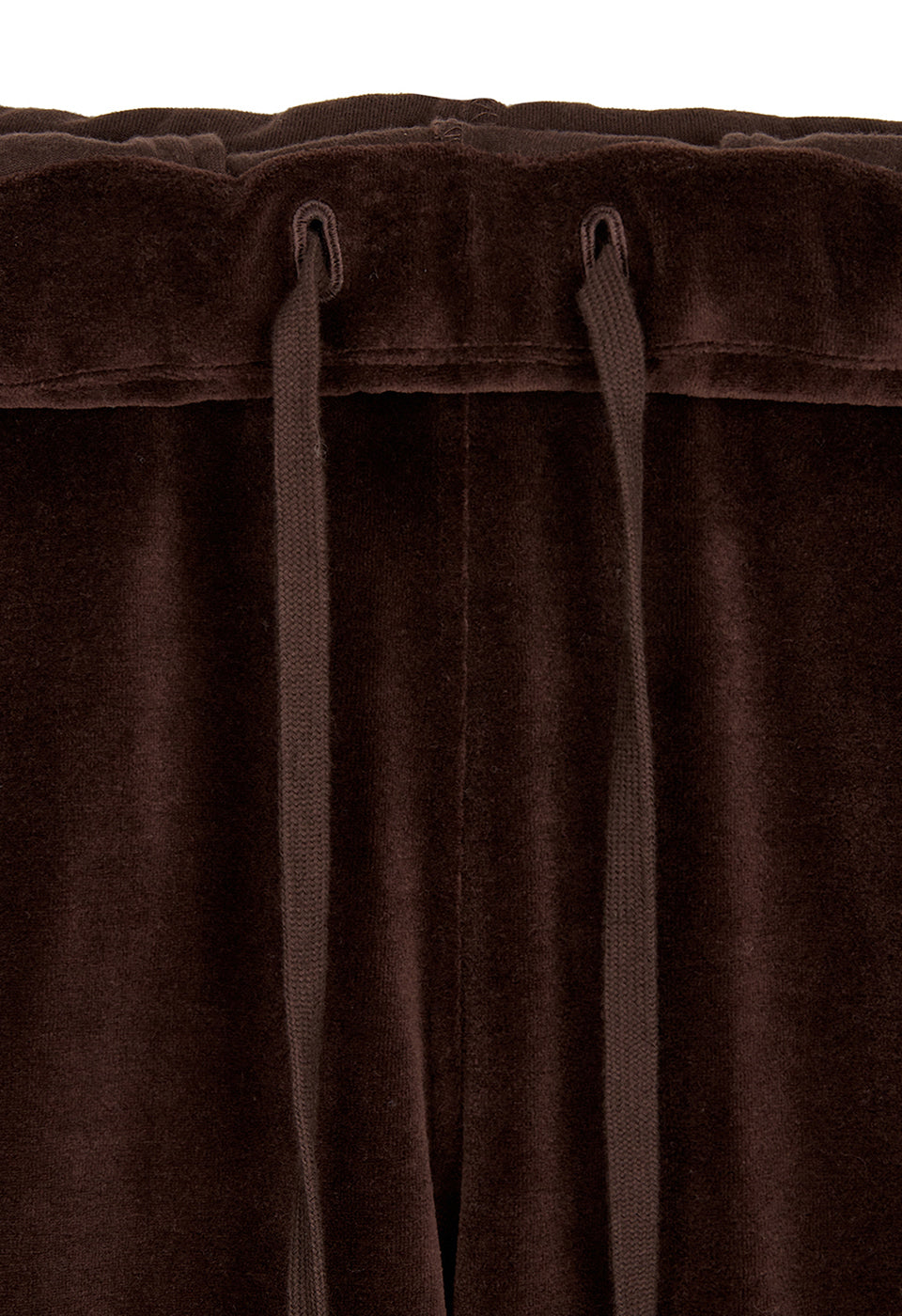 Rolled Waist Velour Cargo Pants